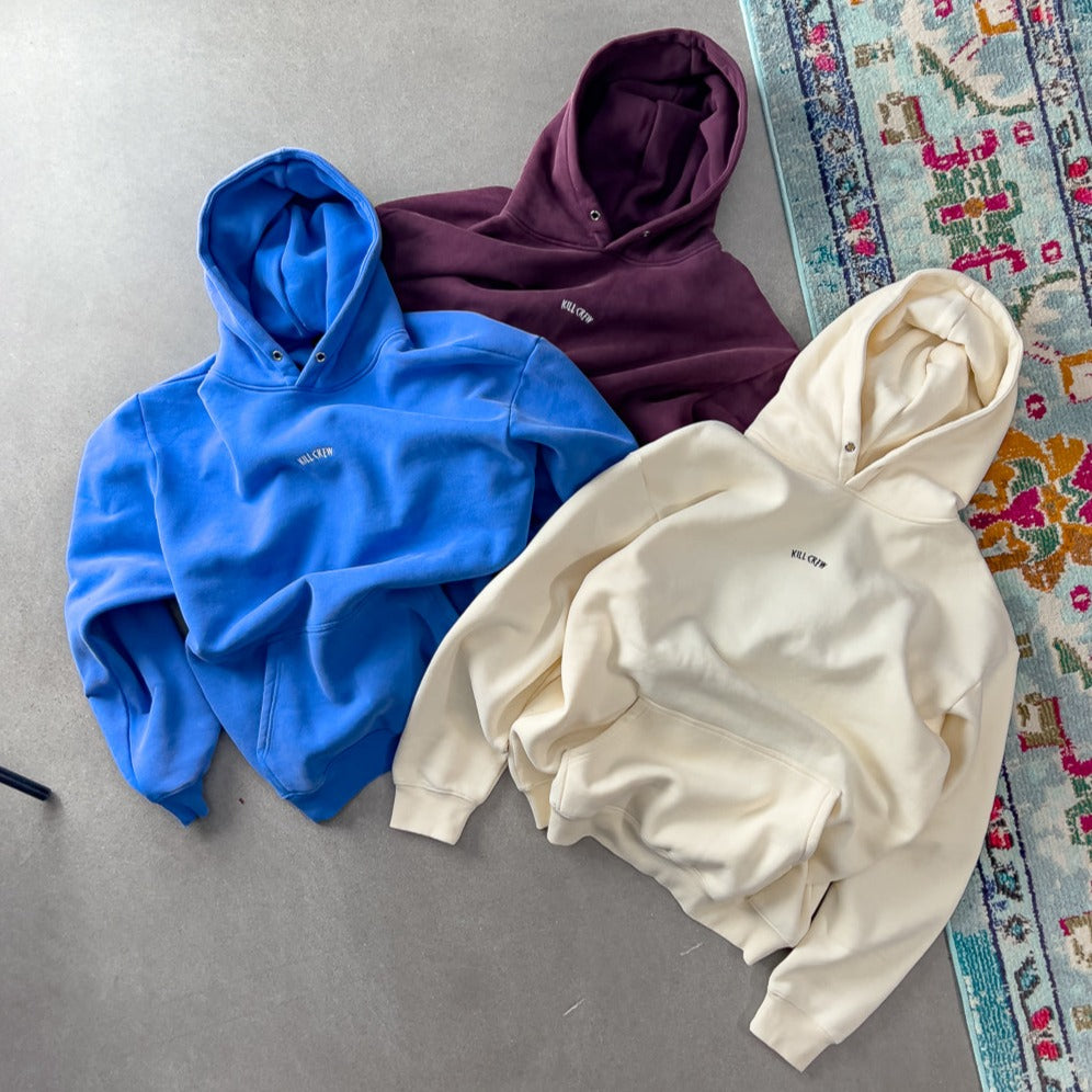 OVERSIZED LUX SIMPLE HOODIE - BLUE