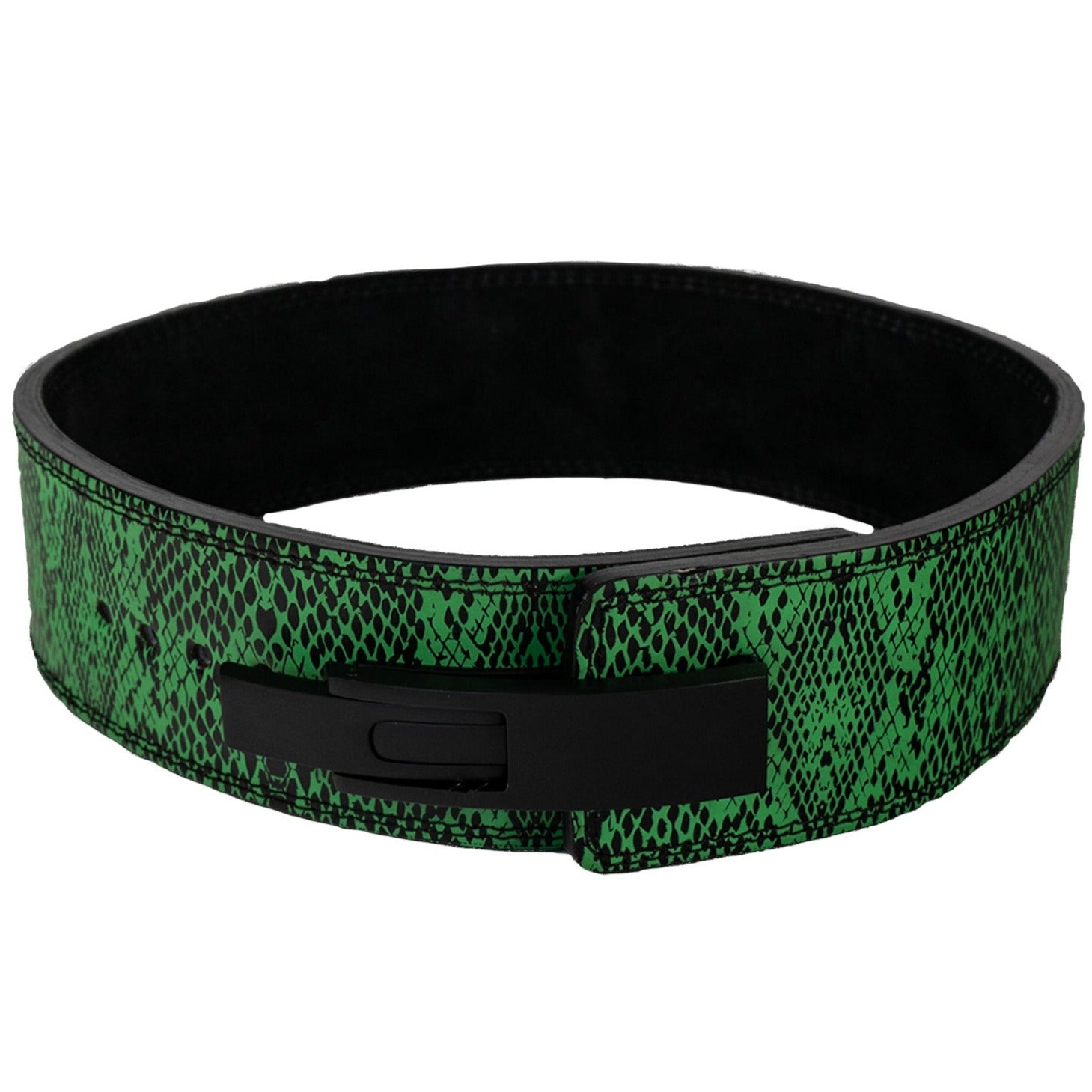 10MM LEVER BELT - SNAKE GREEN