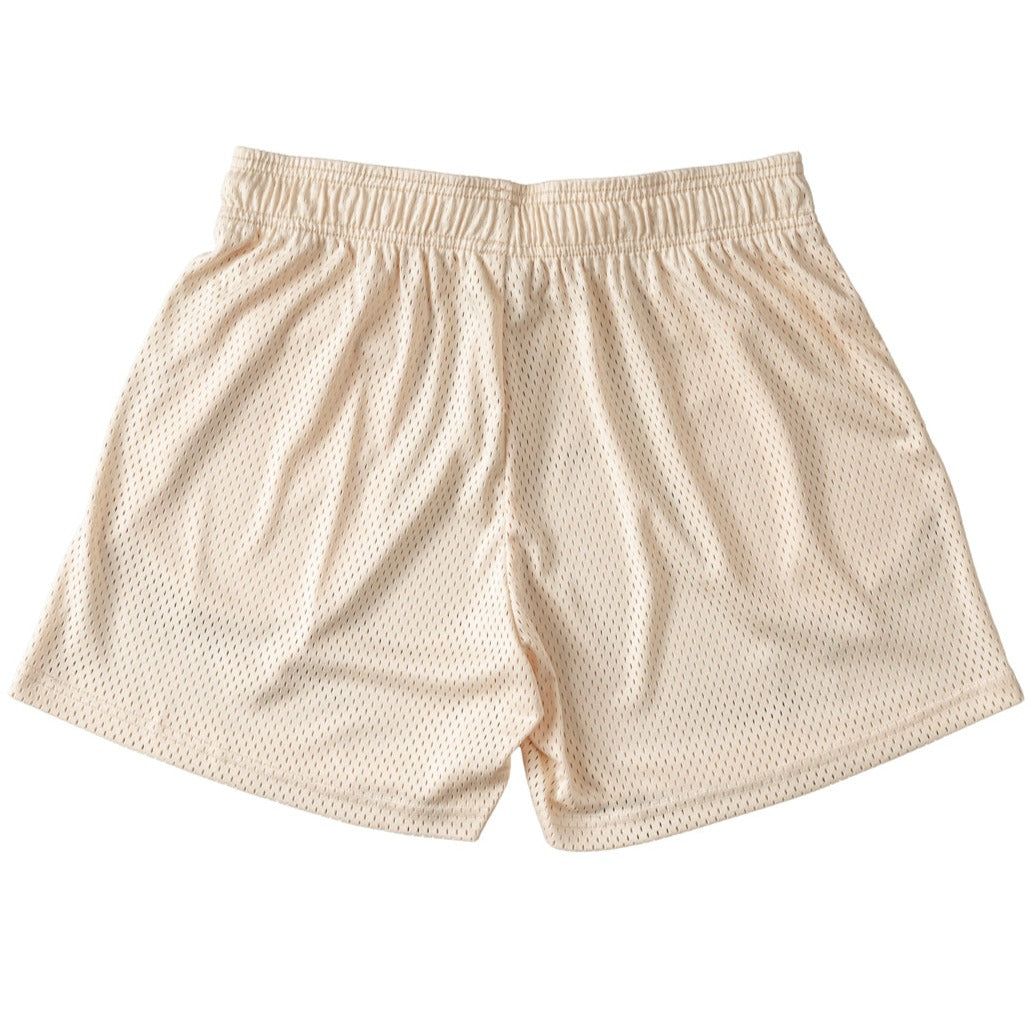 VENTED MESH SHORTS MEDIEVAL - CREAM / BLACK