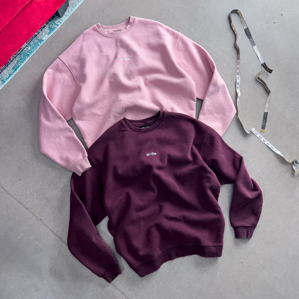 HEAVYWEIGHT LUX SIMPLE CREWNECK - BURGUNDY