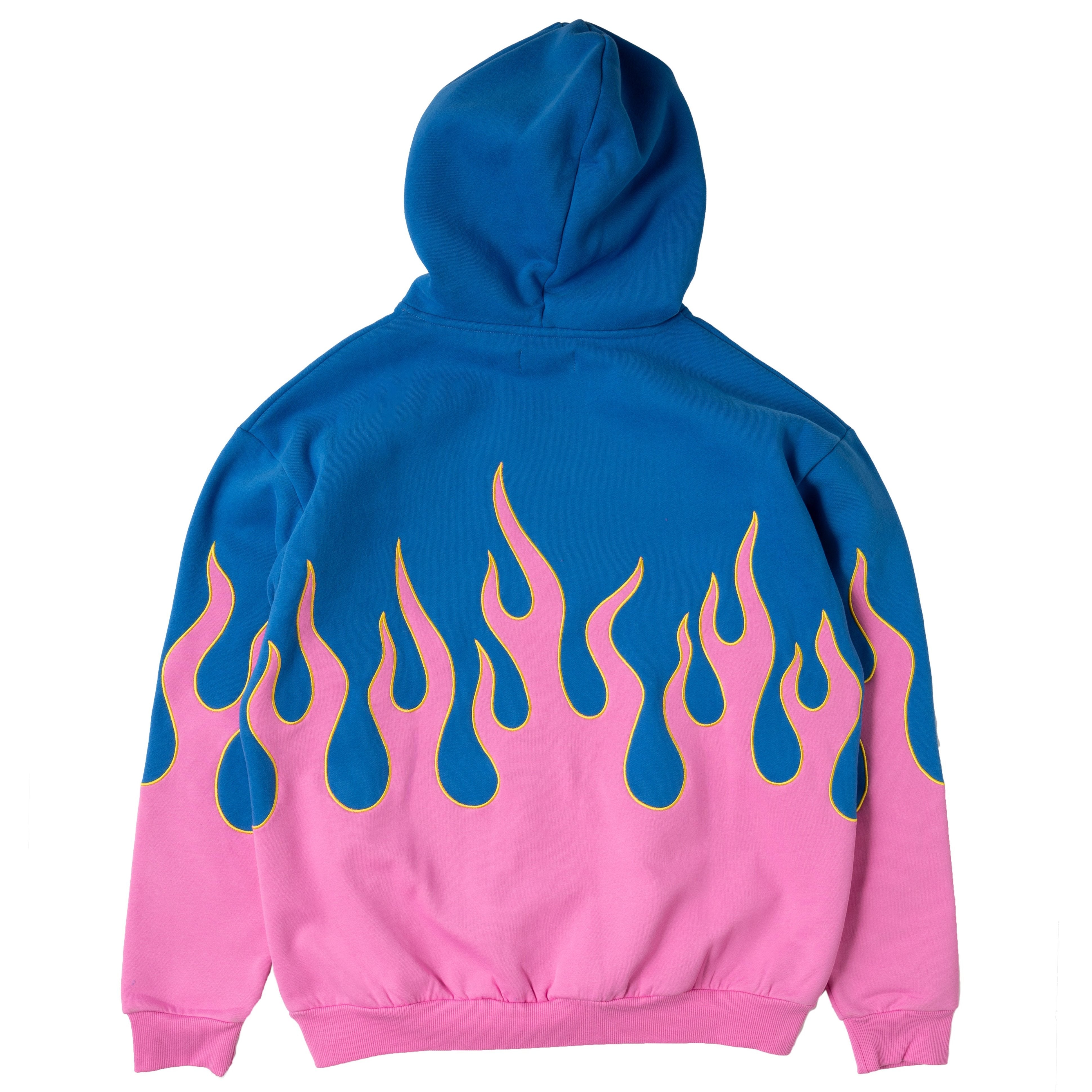 OVERSIZED PREMIUM HEATER HOODIE - BLUE / PINK