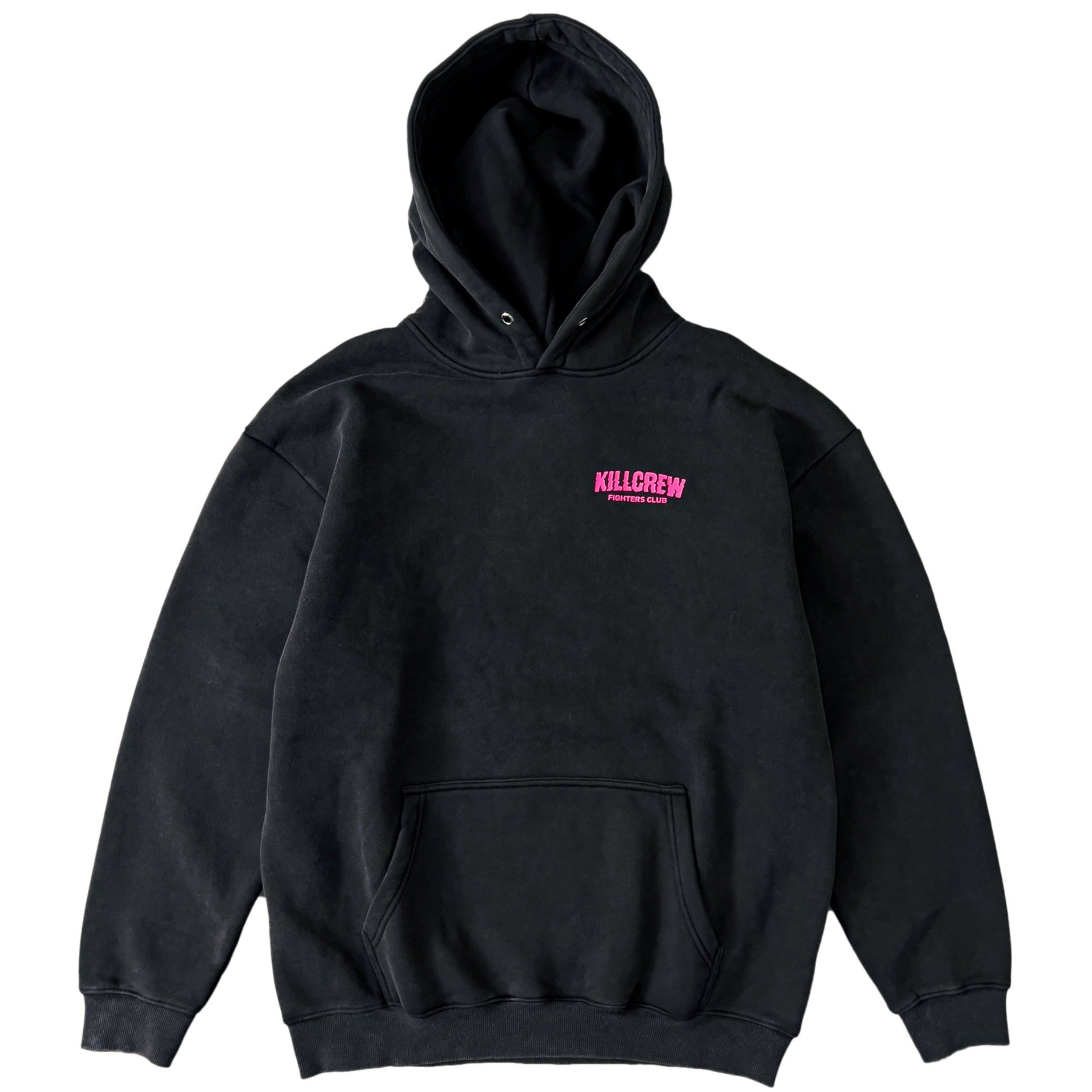 OVERSIZED LUX RIGOROUS TRAINING HOODIE - BLACK / PINK