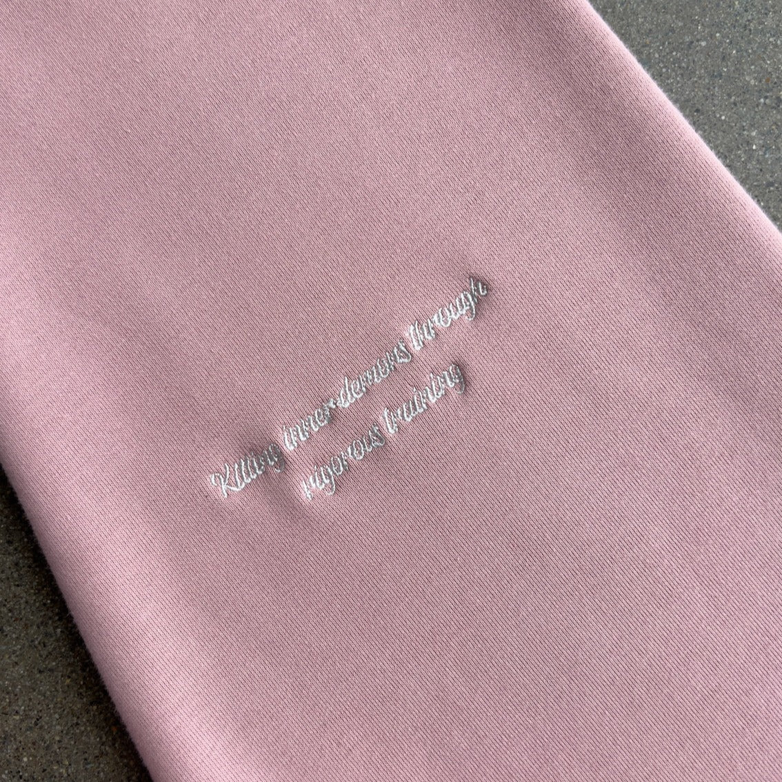 OVERSIZED LUX OUTSEAM CREW NECK - PINK