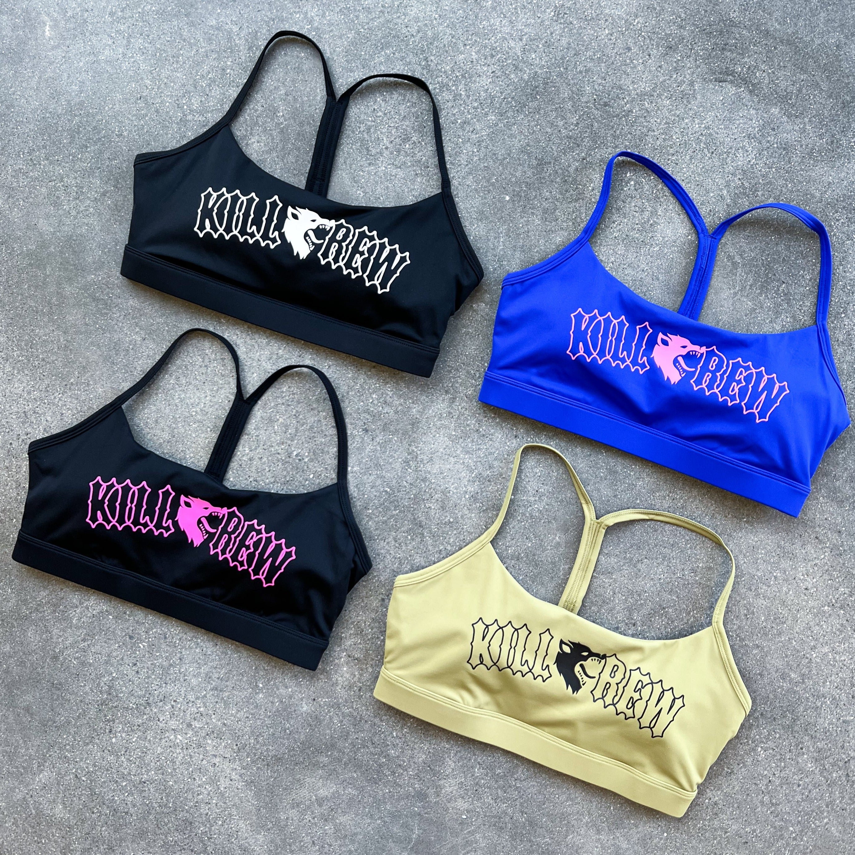 CLASSIC SPORTS BRA - OLIVE / BLACK