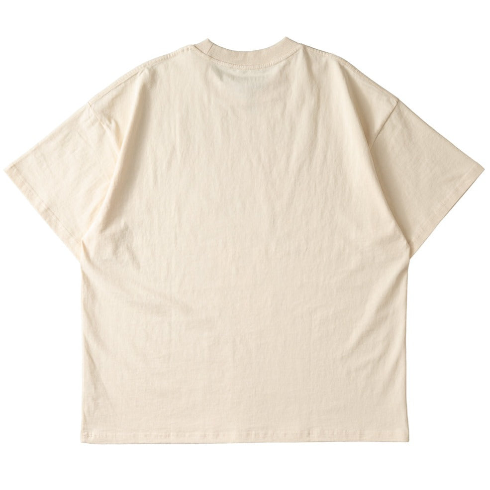 OVERSIZED FANGS T-SHIRT - CREAM / BLACK