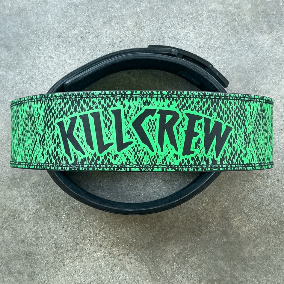 10MM LEVER BELT - SNAKE GREEN