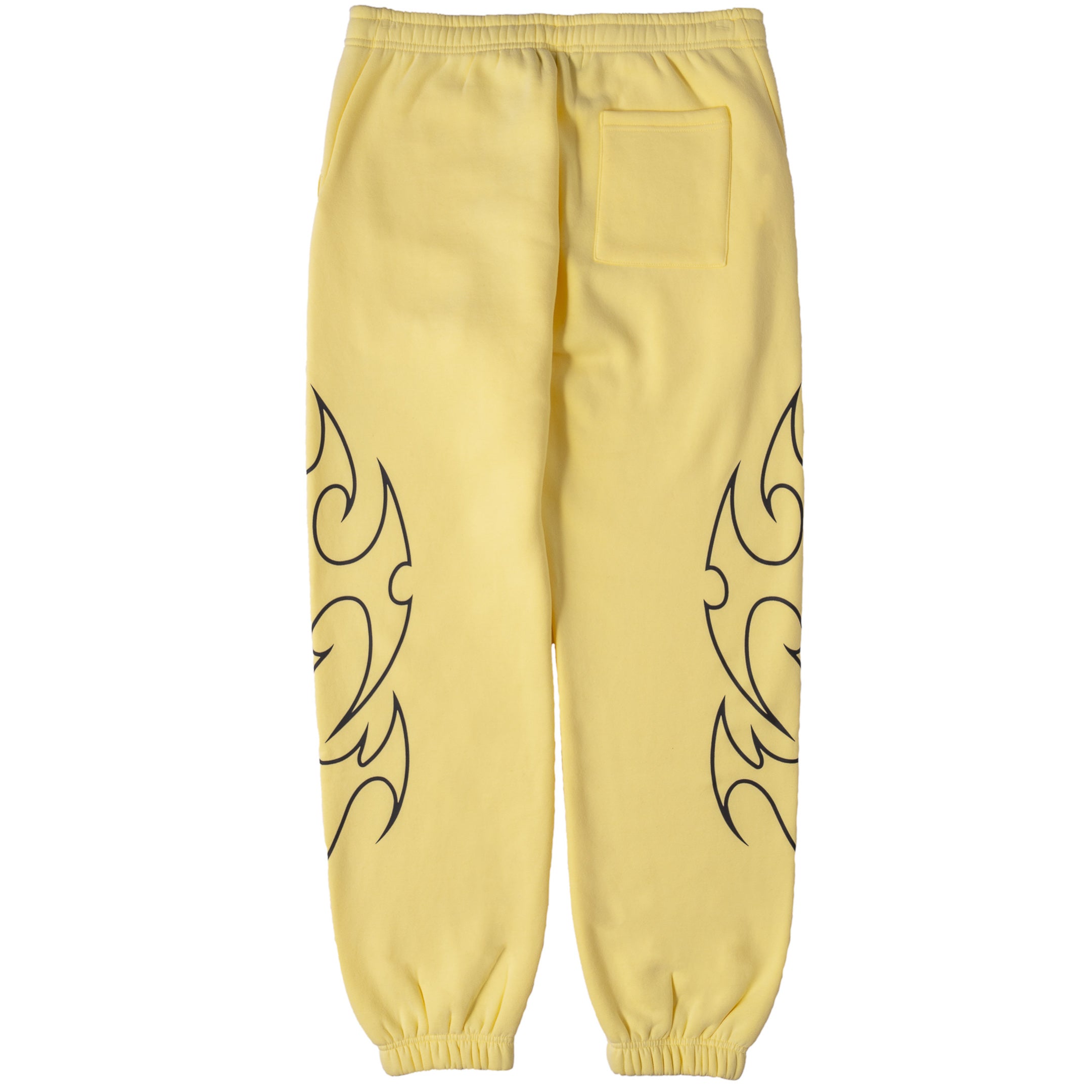 OVERSIZED LUX TRIBAL SWEATPANTS - YELLOW / BLACK