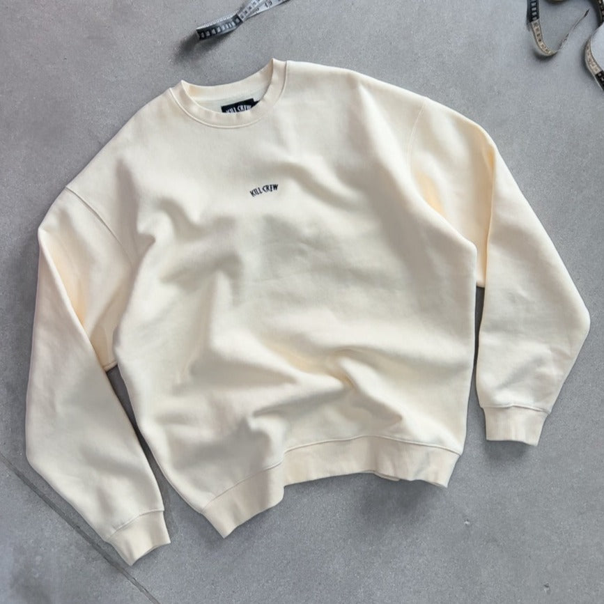 HEAVYWEIGHT LUX SIMPLE CREWNECK - CREAM