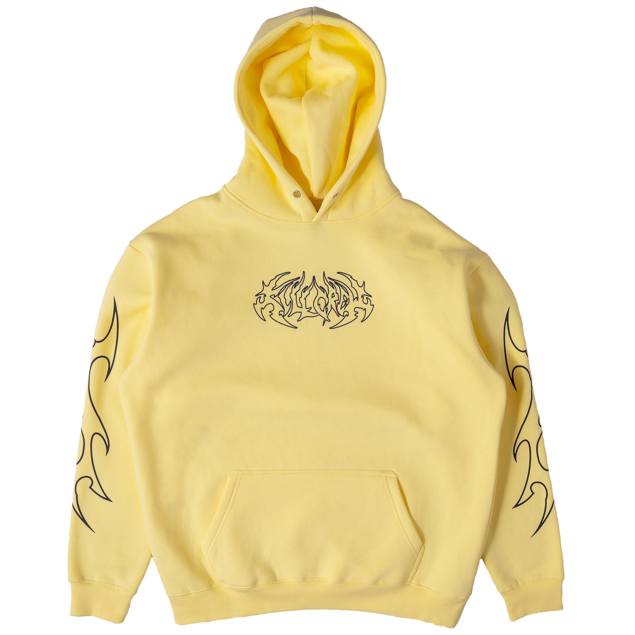 OVERSIZED LUX TRIBAL HOODIE - YELLOW / BLACK