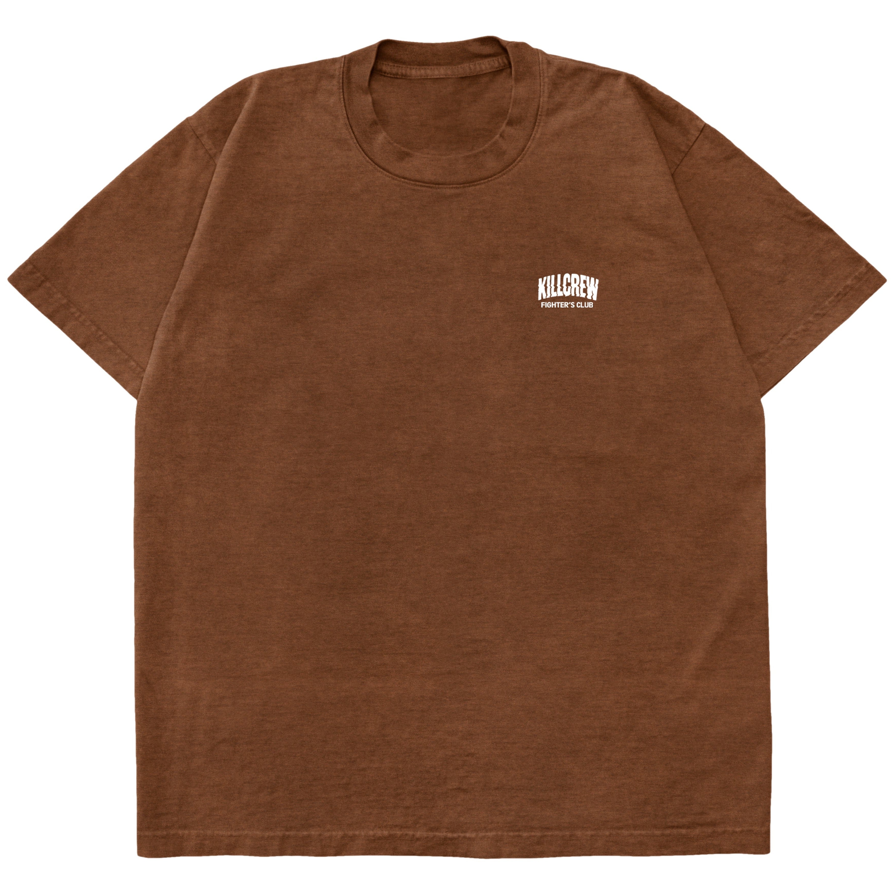 OVERSIZED RIGOROUS TRAINING T-SHIRT - BROWN / WHITE