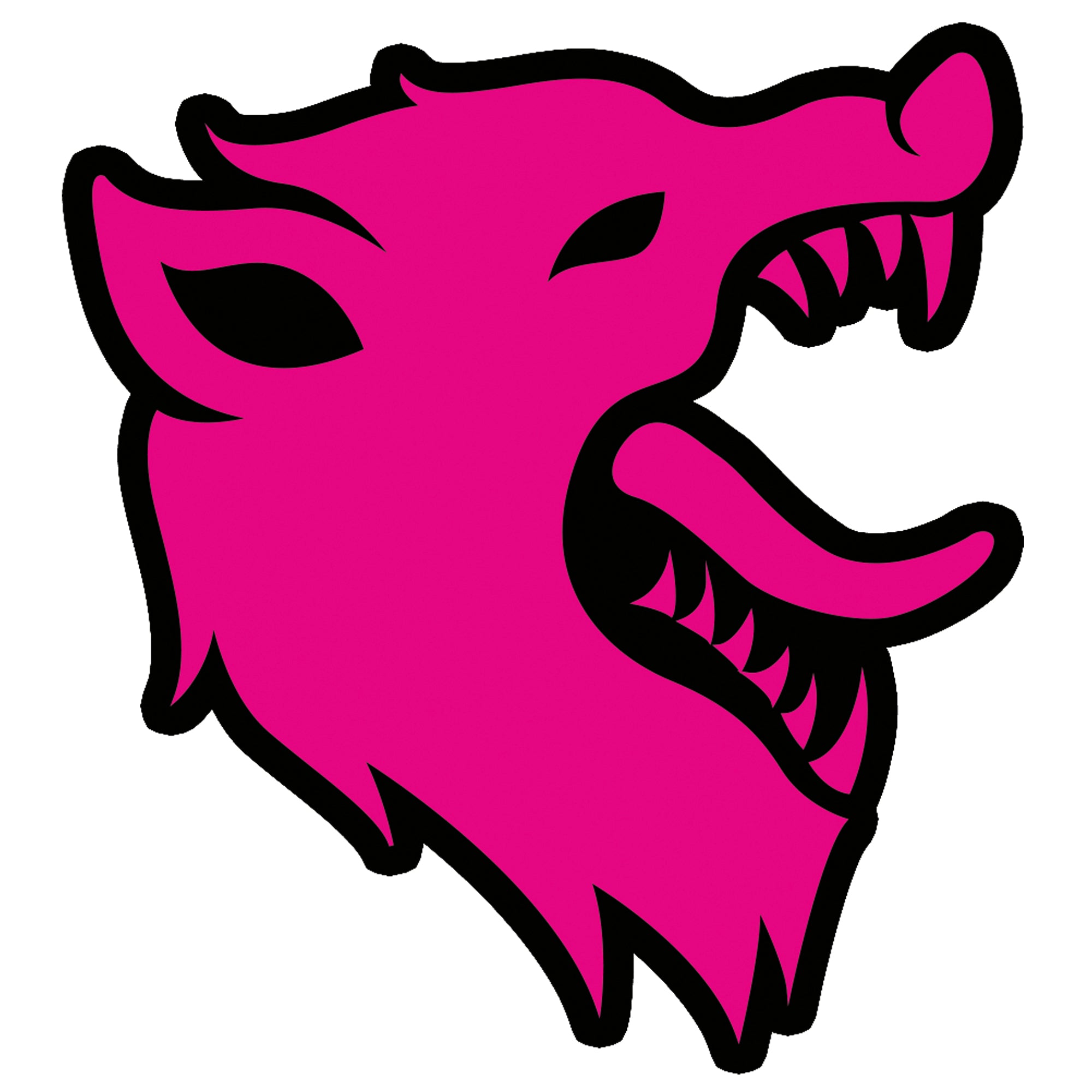 KILL CREW WOLF STICKER -  BLACK / PINK