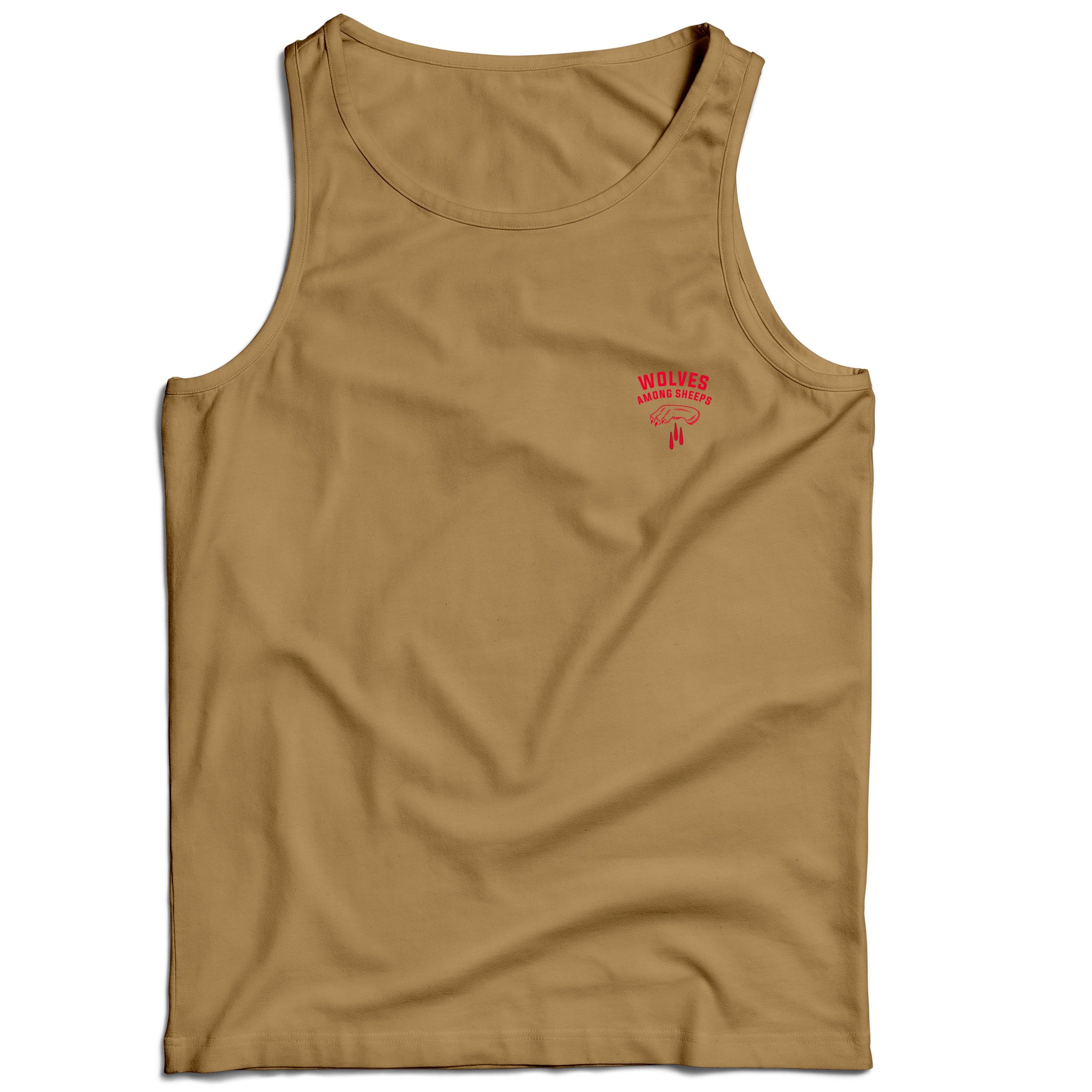 WOLVES AMONG SHEEP TANK TOP - SAND