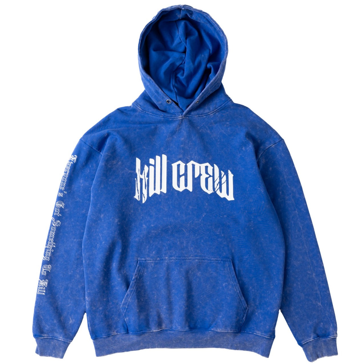 OVERSIZED LUX LONE WOLF HOODIE - BLUE / WHITE