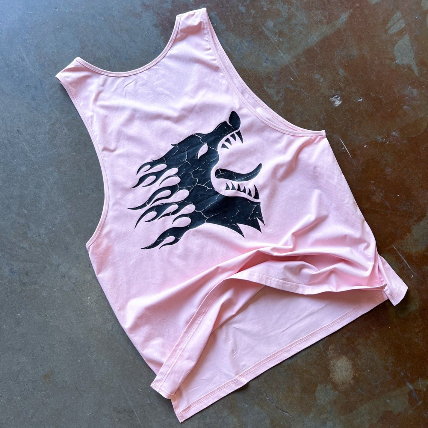 WAR WOLF TANK TOP - ROS / BLACK