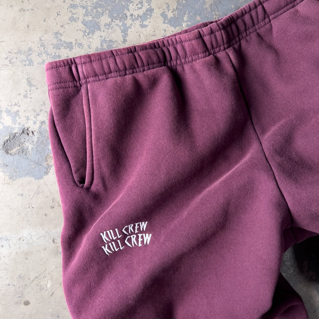 HEAVYWEIGHT LUX SIMPLE SWEATPANTS - BURGUNDY