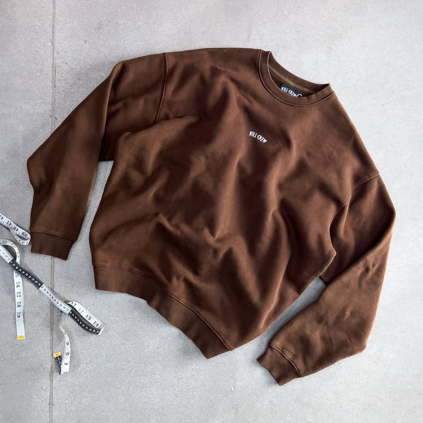 HEAVYWEIGHT LUX SIMPLE CREWNECK - BROWN