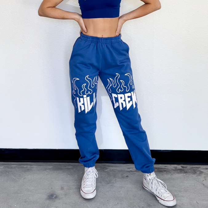 HEAVYWEIGHT LUX SWEATPANTS FLAME - BLUE / WHITE