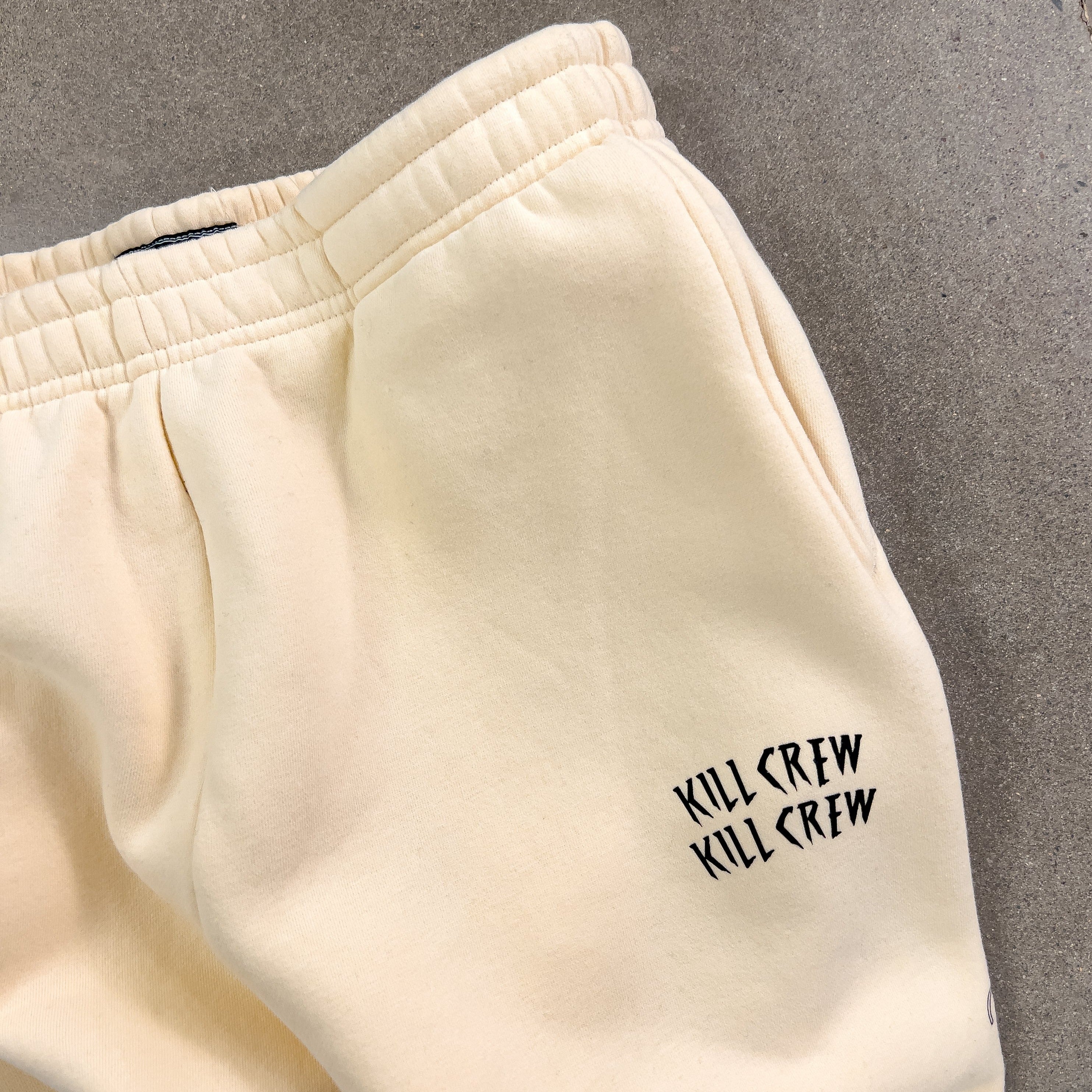 HEAVYWEIGHT LUX WAR WOLF SWEATPANTS - CREAM