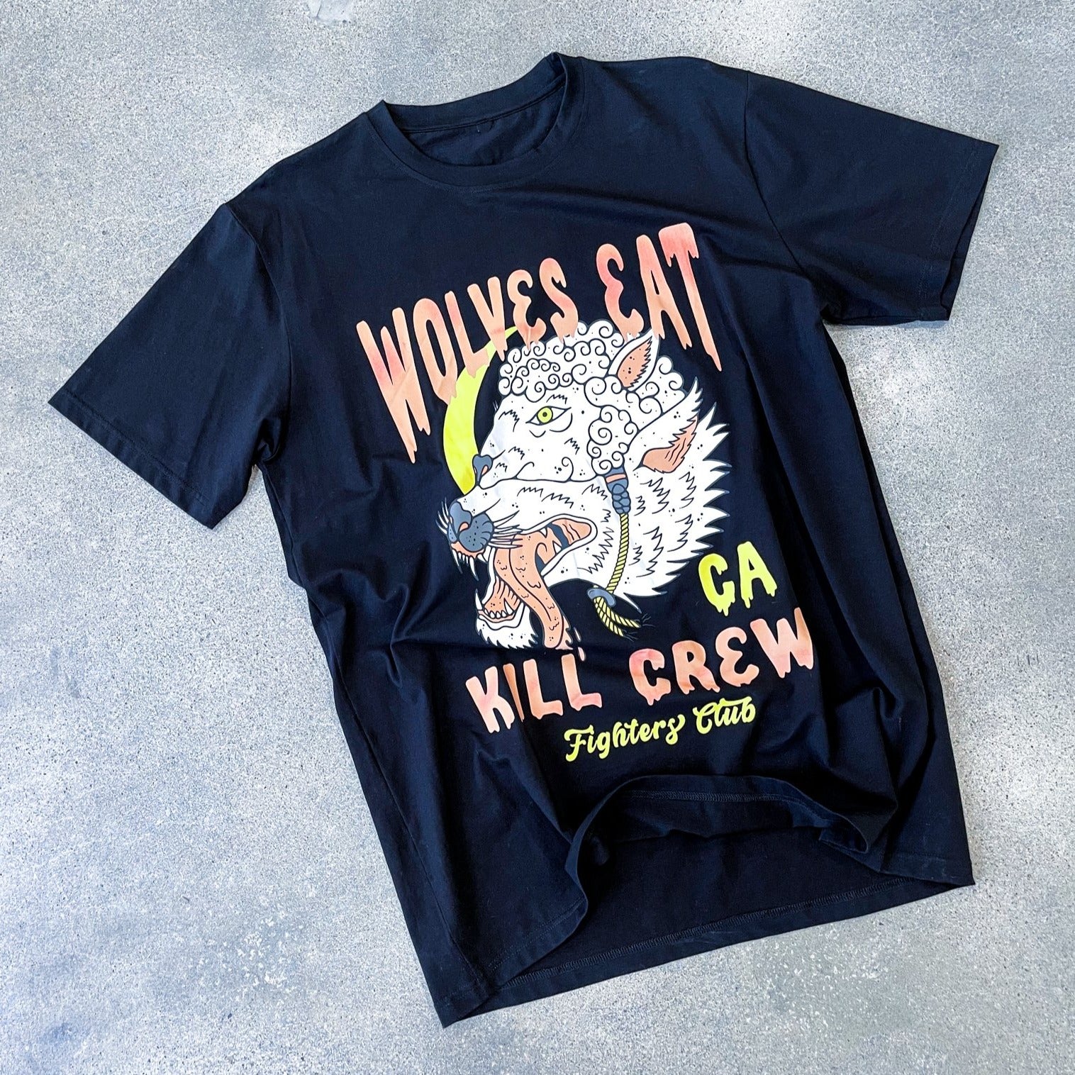 WOLVES EAT T-SHIRT - BLACK