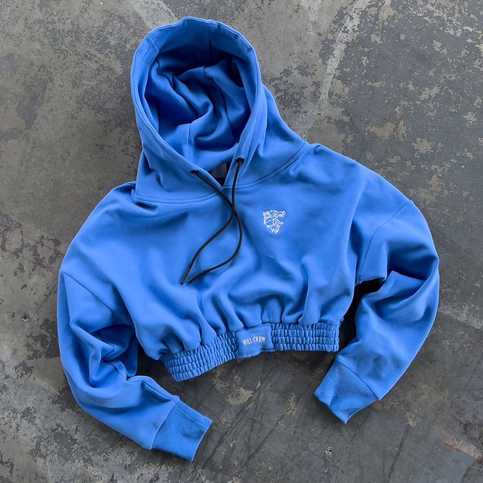 KILL CREW CROP HOODIE - BLUE