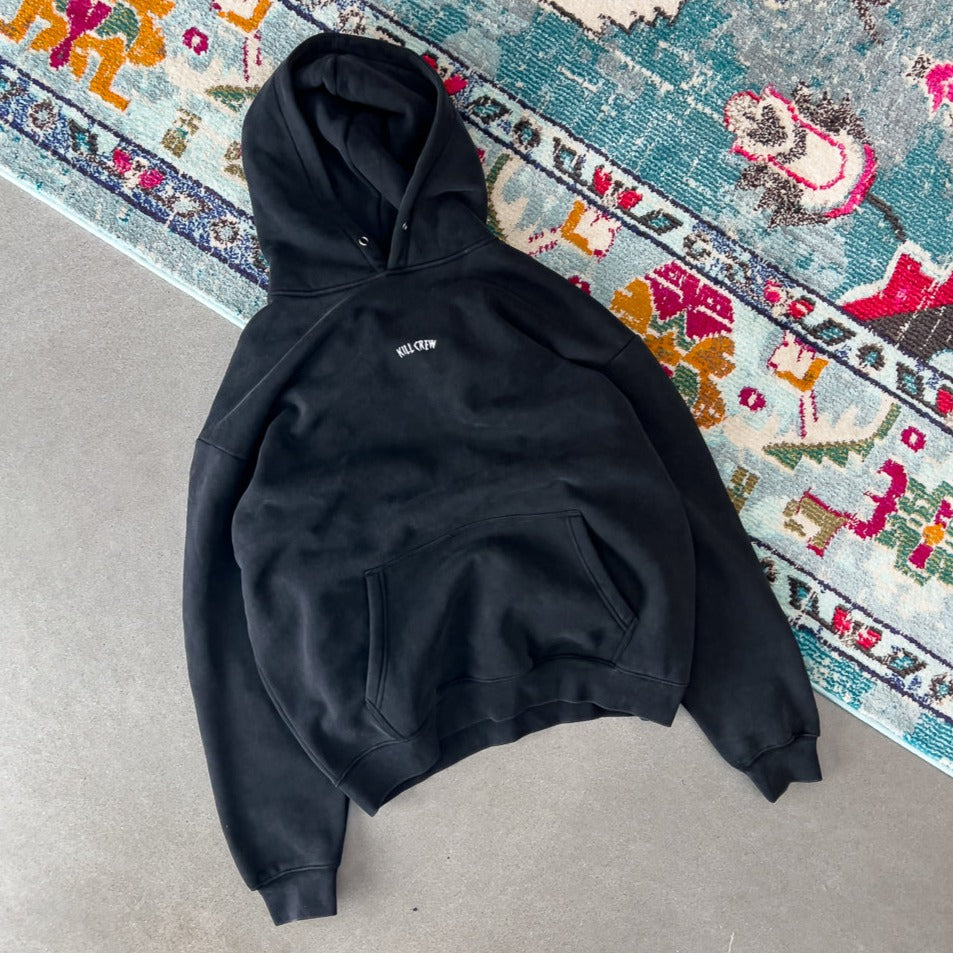 OVERSIZED LUX SIMPLE HOODIE - BLACK