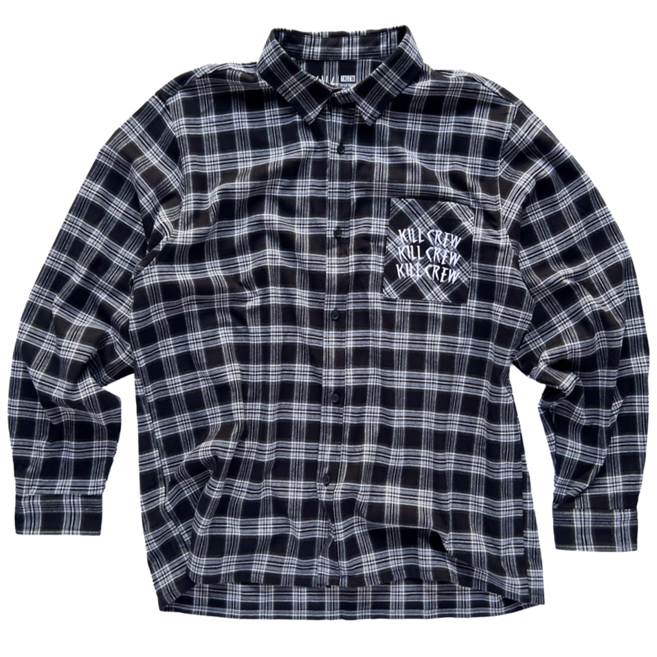 KILL CREW SMILEY FLANNEL - BLACK