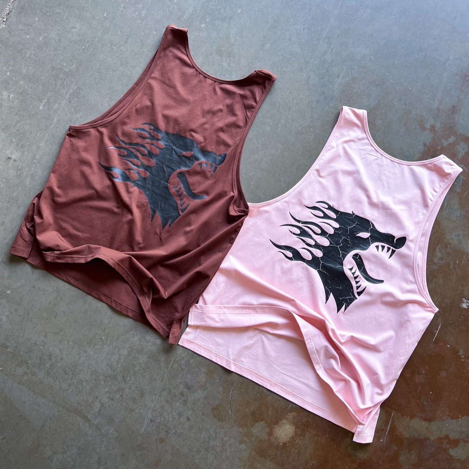 WAR WOLF TANK TOP - BROWN / BLACK