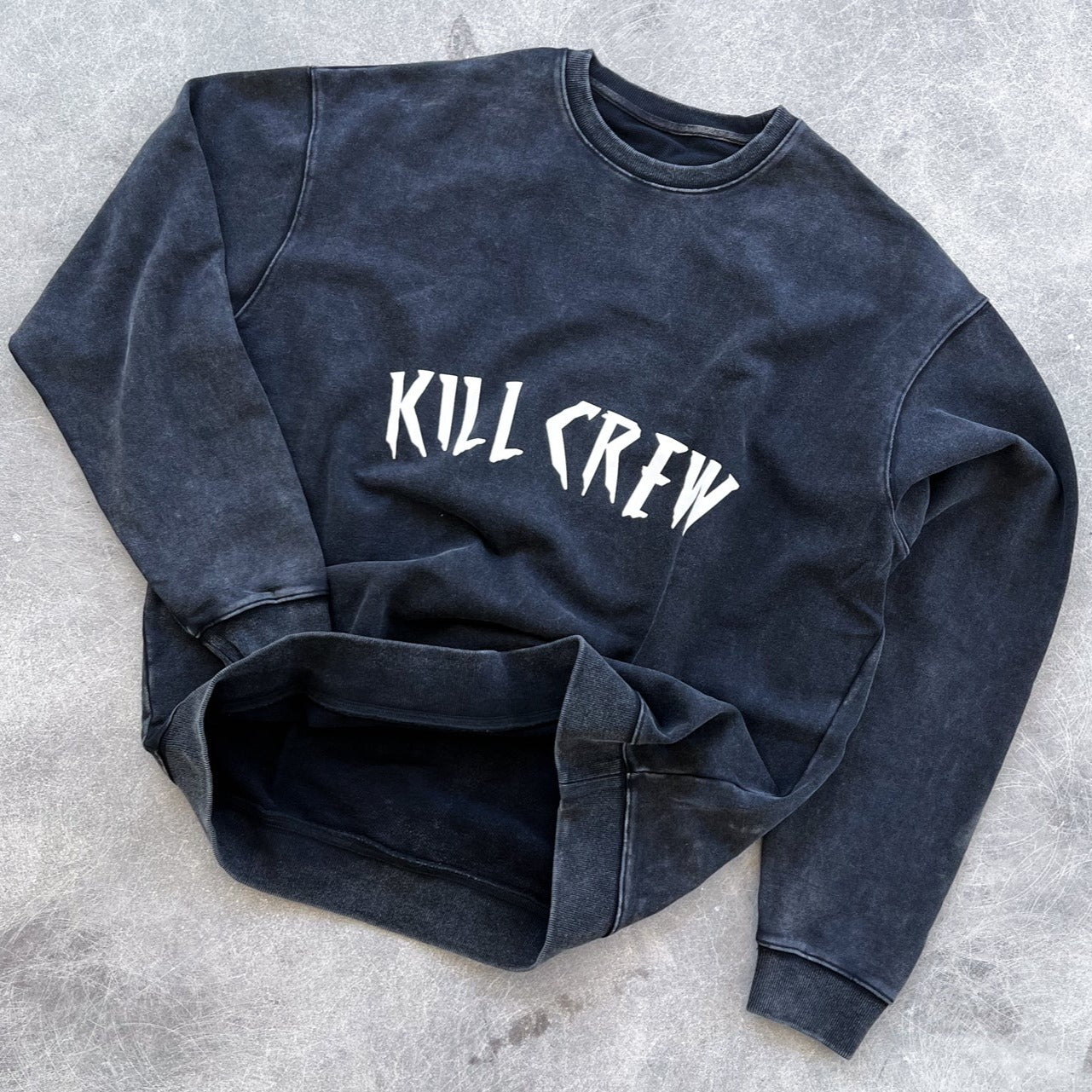 HEAVYWEIGHT LUX KILL CREW CREW NECK - BLACK