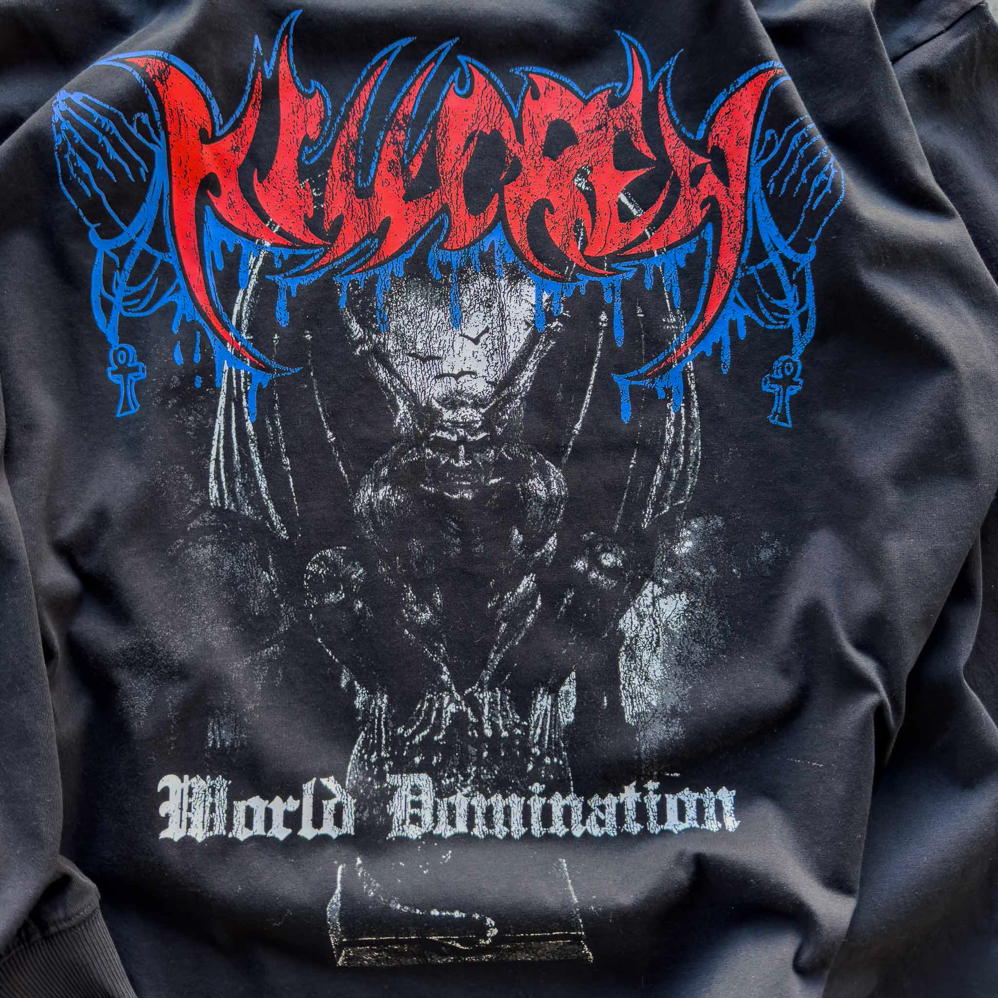 OVERSIZED LUX WORLD DOMINATION HOODIE - BLACK