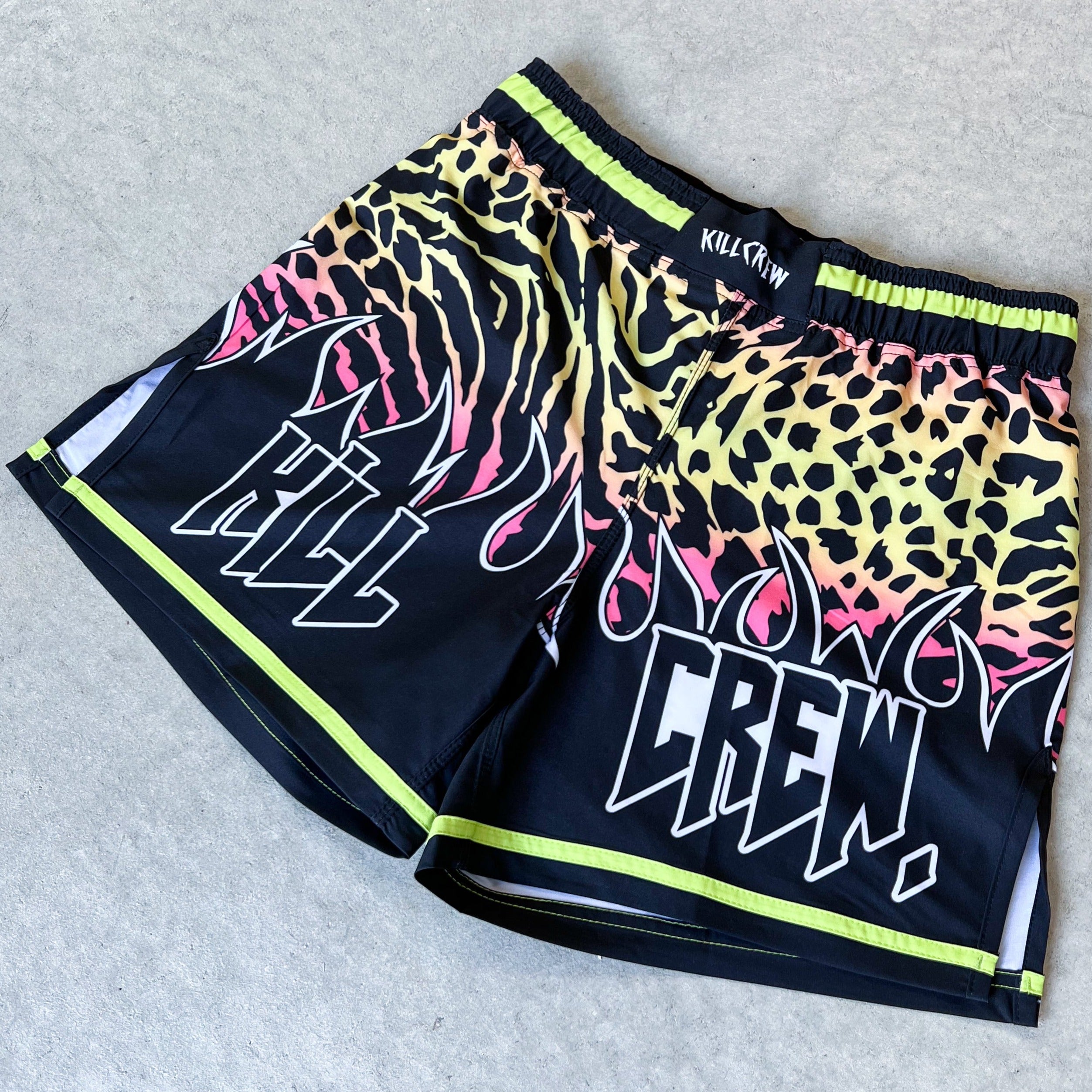 BSEM FIGHT SHORTS (THAI CUT) - YELLOW / PINK