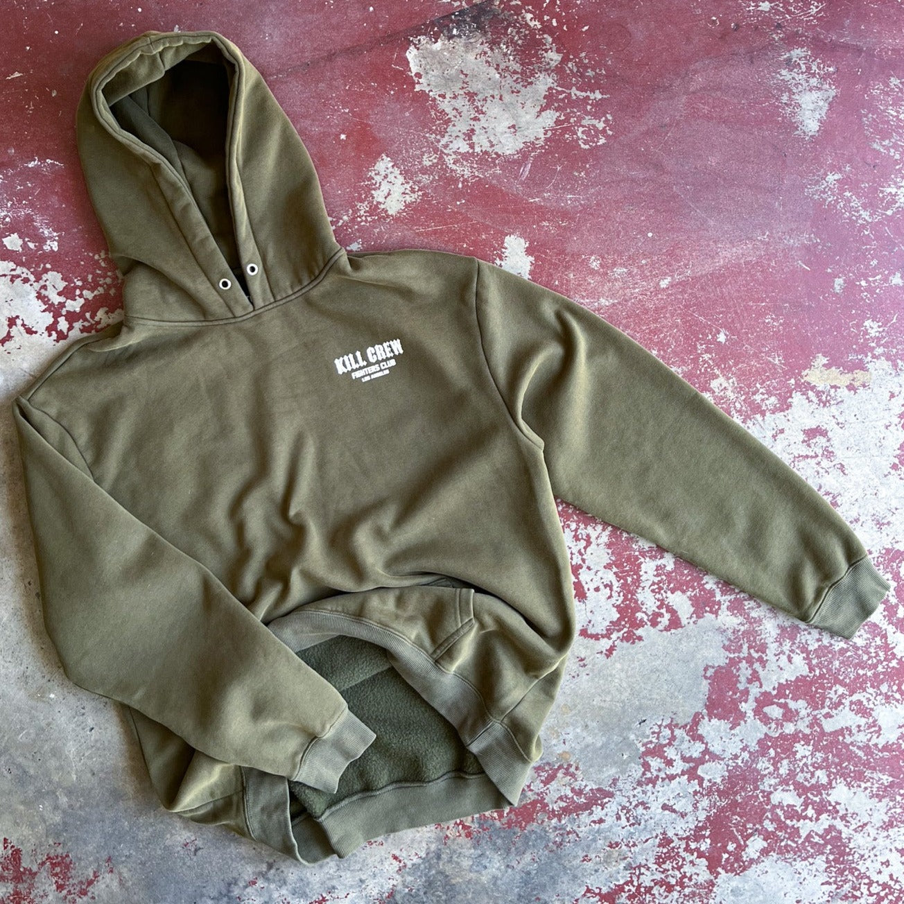 OVERSIZED LUX THRIVE UNDER PRESSURE HOODIE - OLIVE