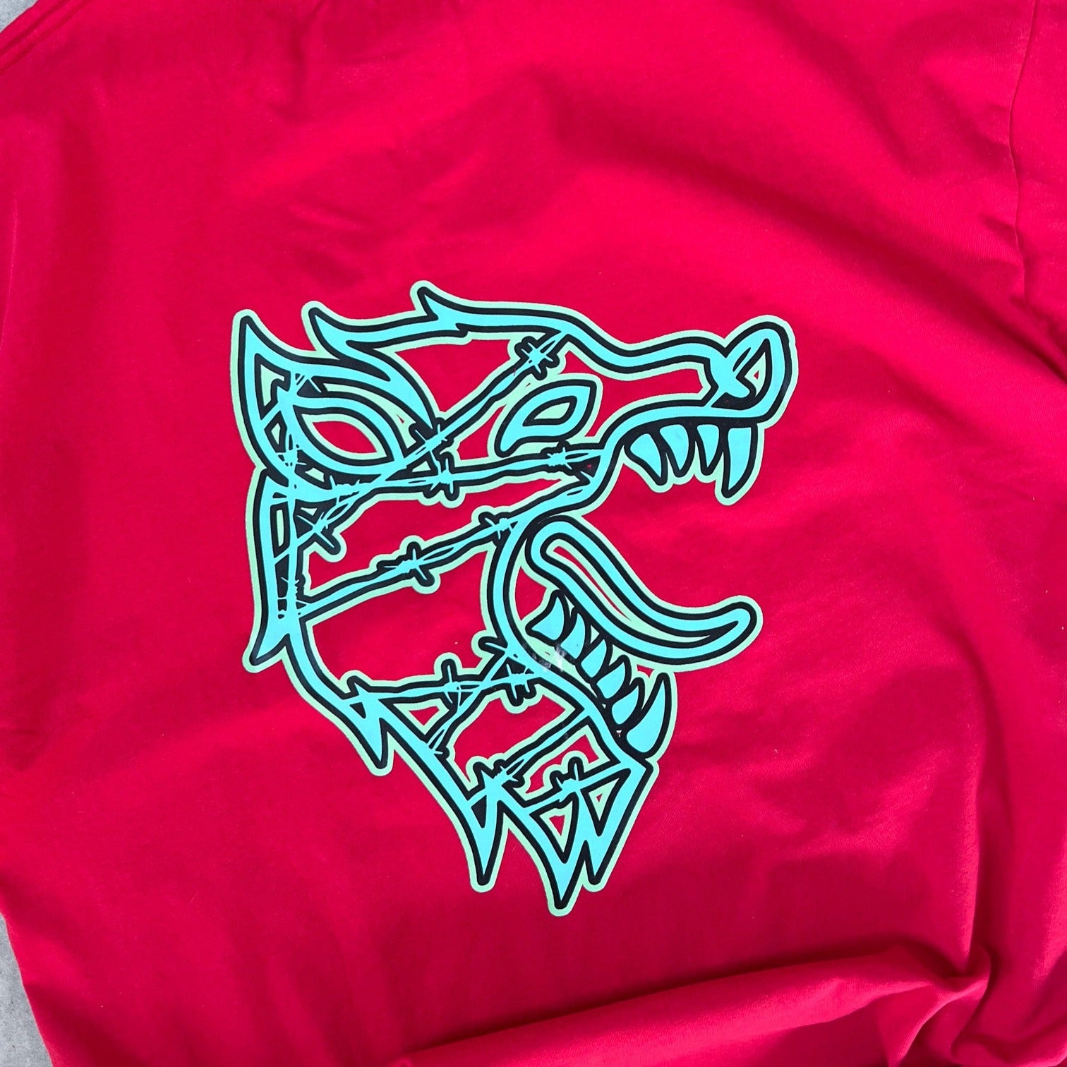 OVERSIZED WOLF T-SHIRT - RED