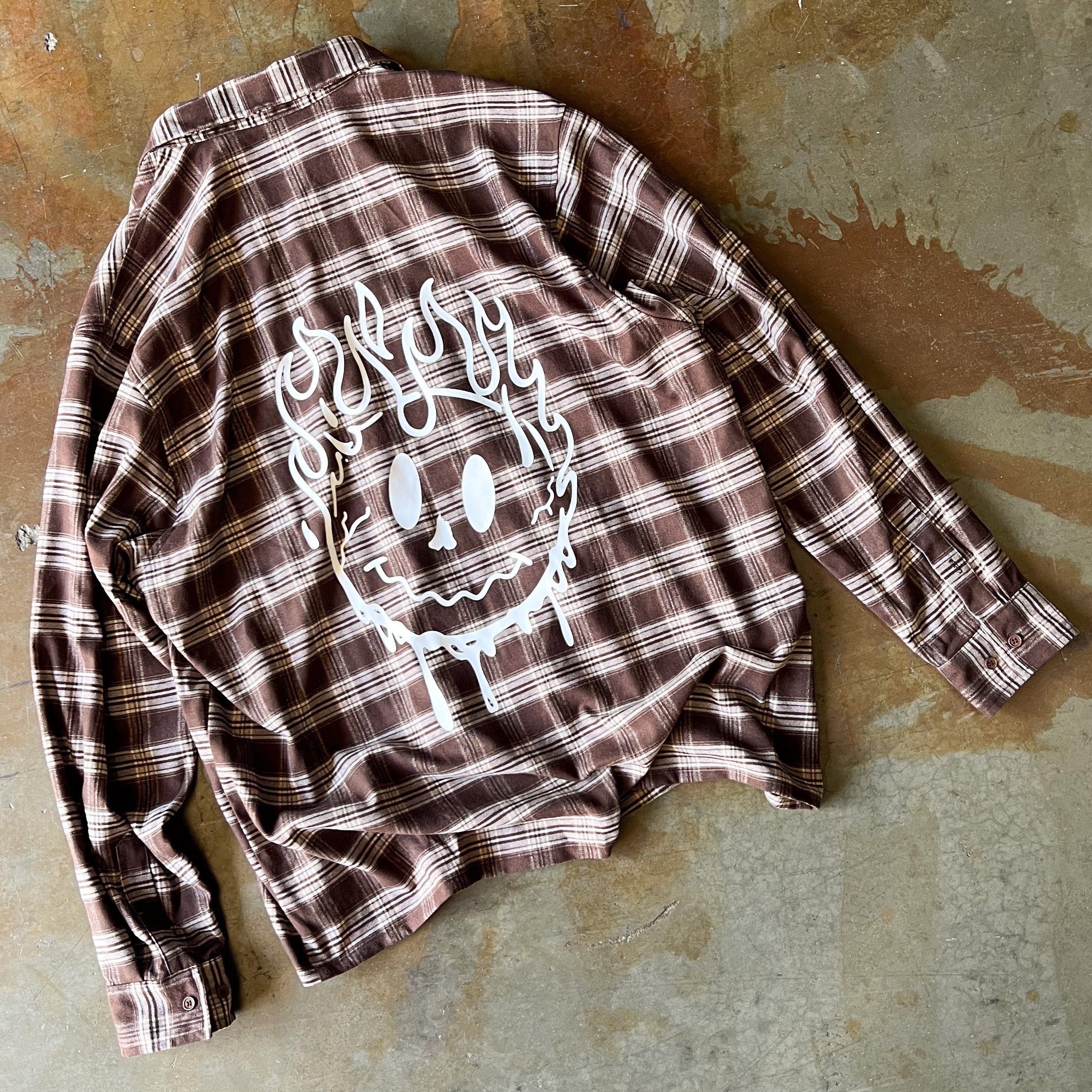 KILL CREW SMILEY FLANNEL - BROWN