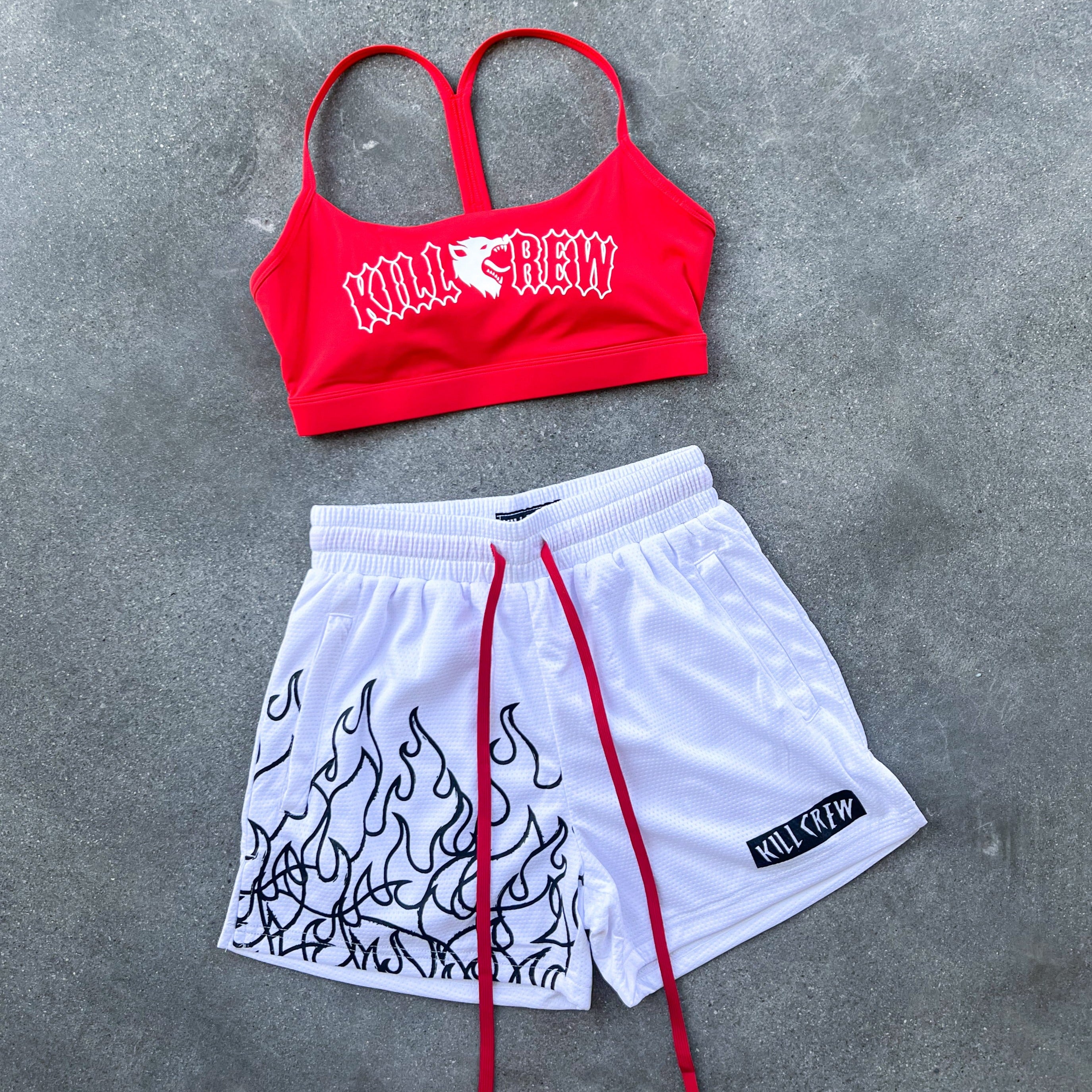 CLASSIC SPORTS BRA - RED / WHITE