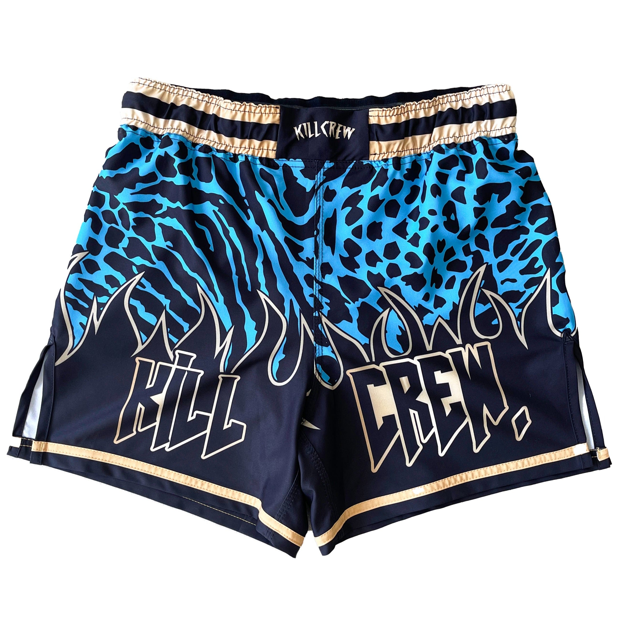 BSEM FIGHT SHORTS (THAI CUT) - BLUE / GOLD