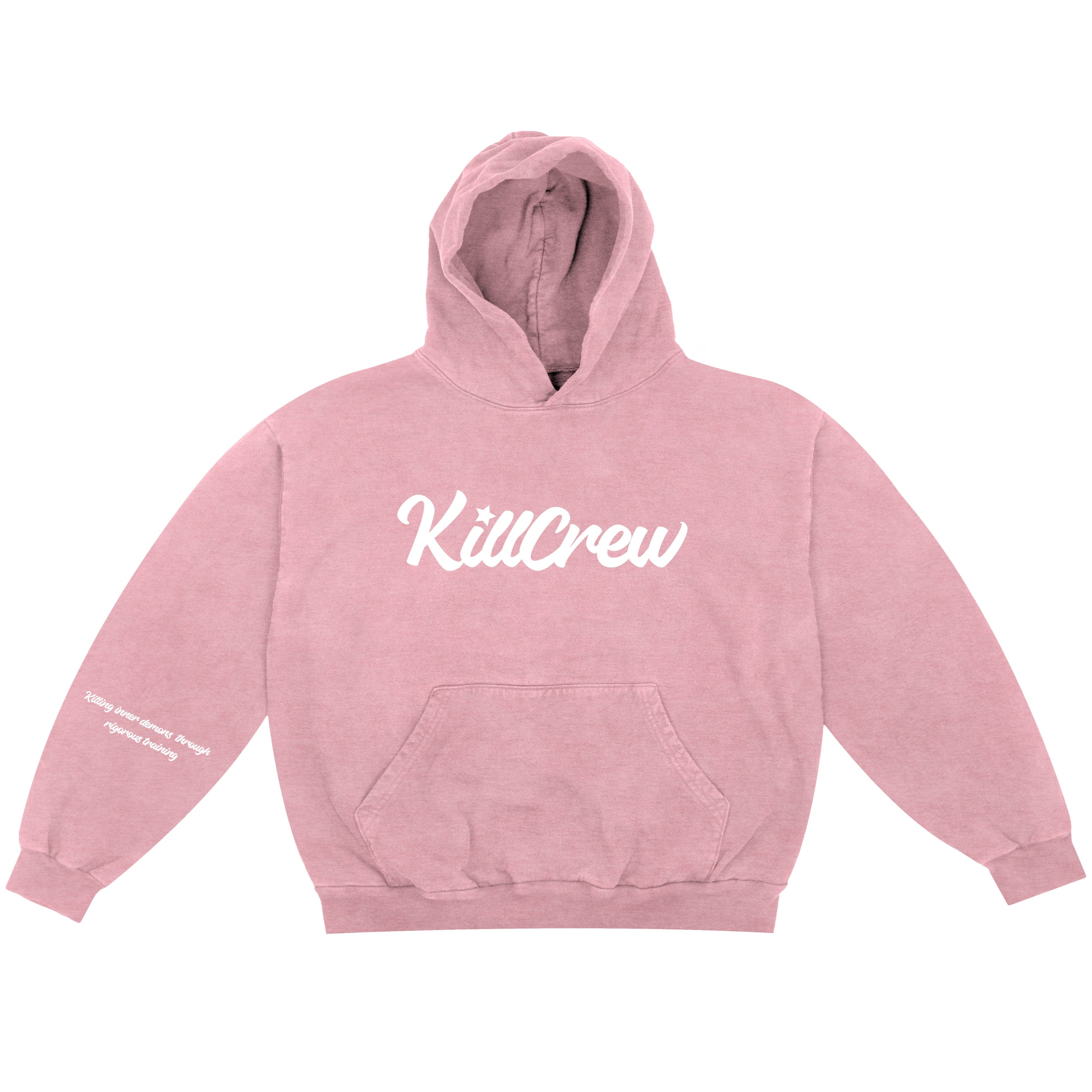 OVERSIZED LUX SCRIPT HOODIE - ROS / WHITE