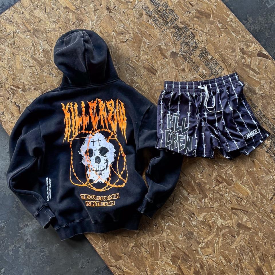 OVERSIZED LUX BARBARIAN HOODIE - BLACK