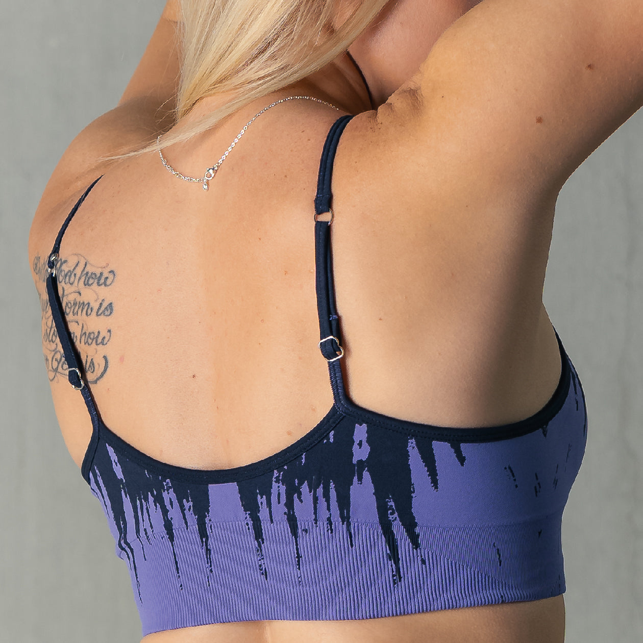 SHATTER SPORTS BRA - BLACK / LILAC