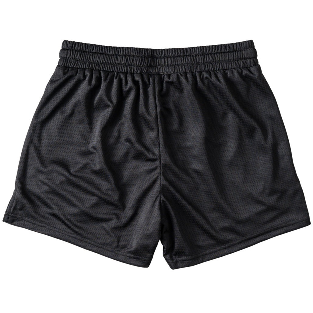 MUAY THAI FLAME SHORTS (MID THIGH CUT) - BLACKOUT