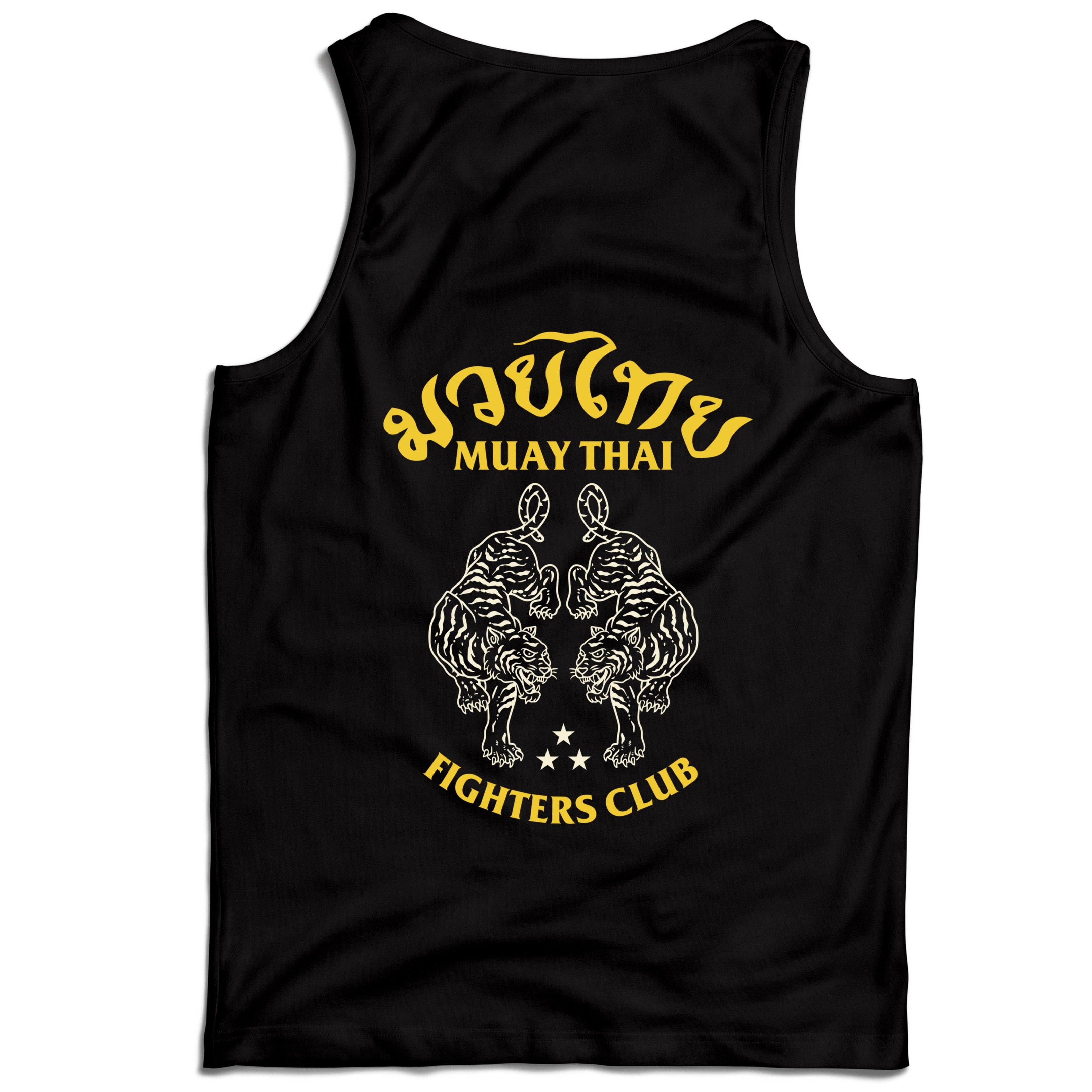 MUAY THAI TWIN TIGER TANK TOP - BLACK