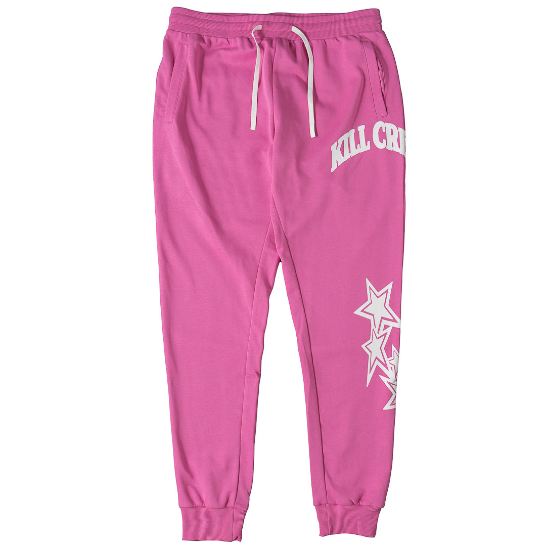 STAR BOY JOGGERS - PINK / WHITE