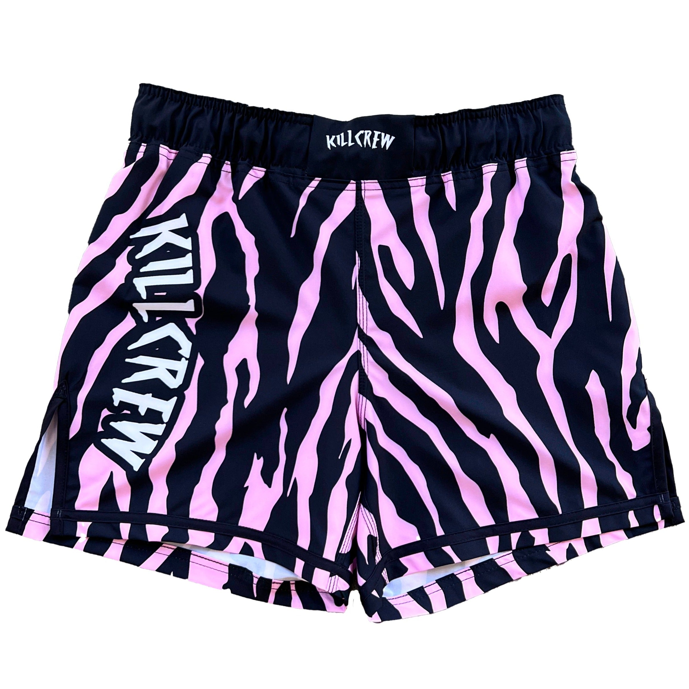 BSEM FIGHT SHORTS (THAI CUT) - PINK ZEBRA