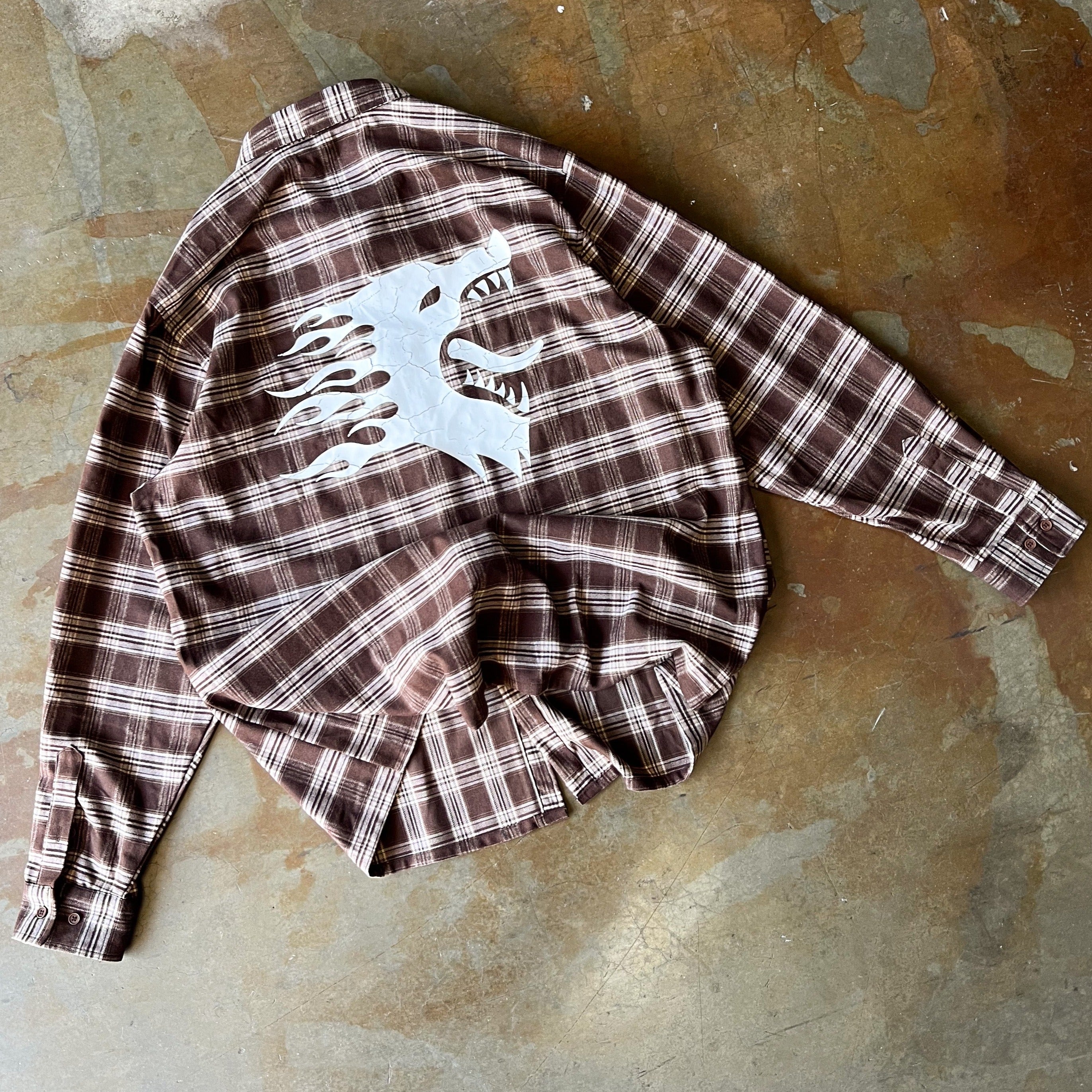 WAR WOLF FLANNEL - BROWN