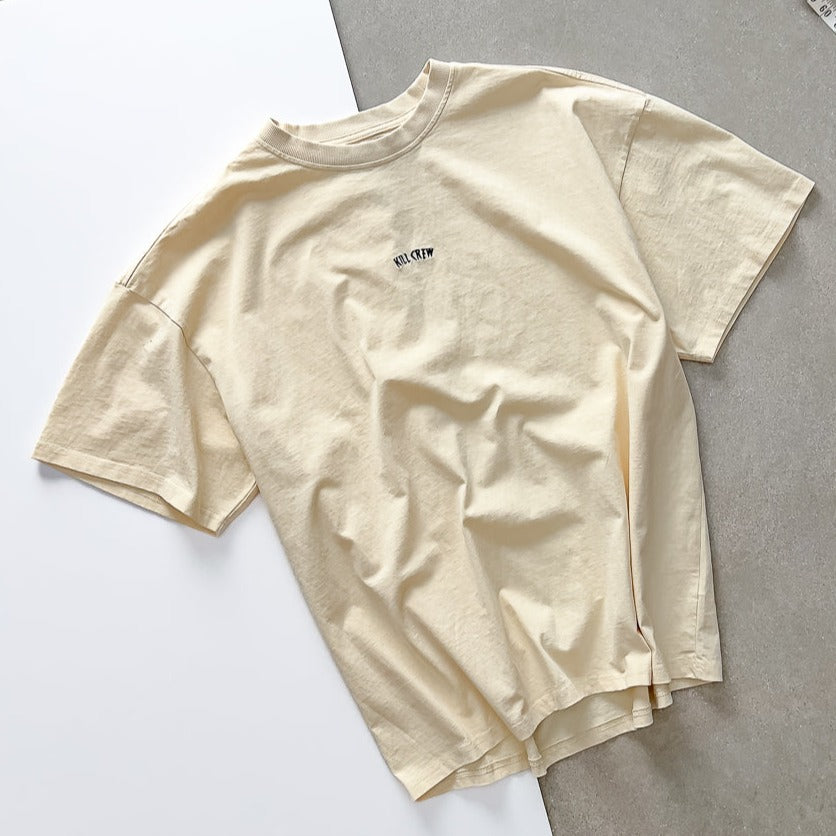 OVERSIZED LUX SIMPLE T-SHIRT - CREAM