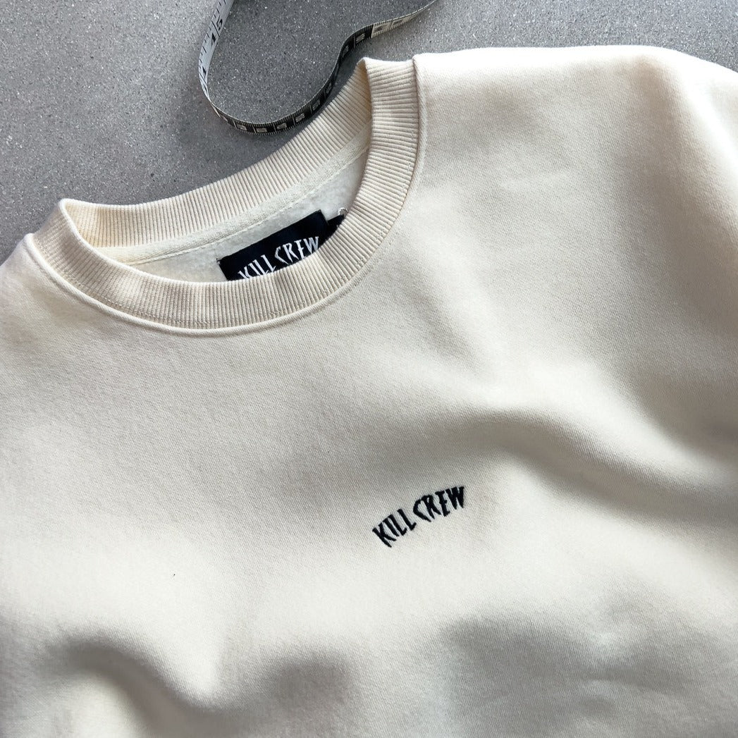 HEAVYWEIGHT LUX SIMPLE CREWNECK - CREAM