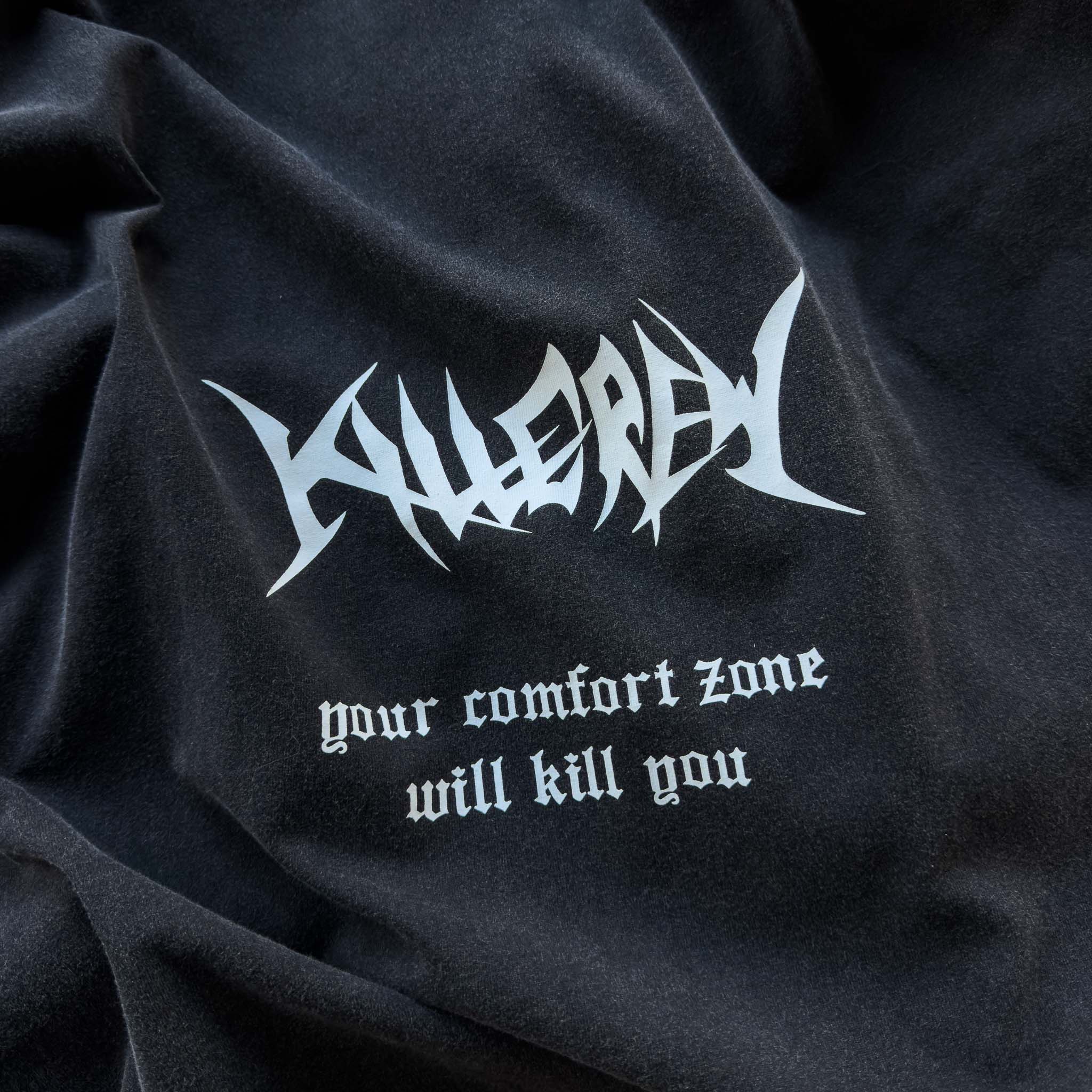 RELAXED FIT COMFORT ZONE T-SHIRT - BLACK / WHITE