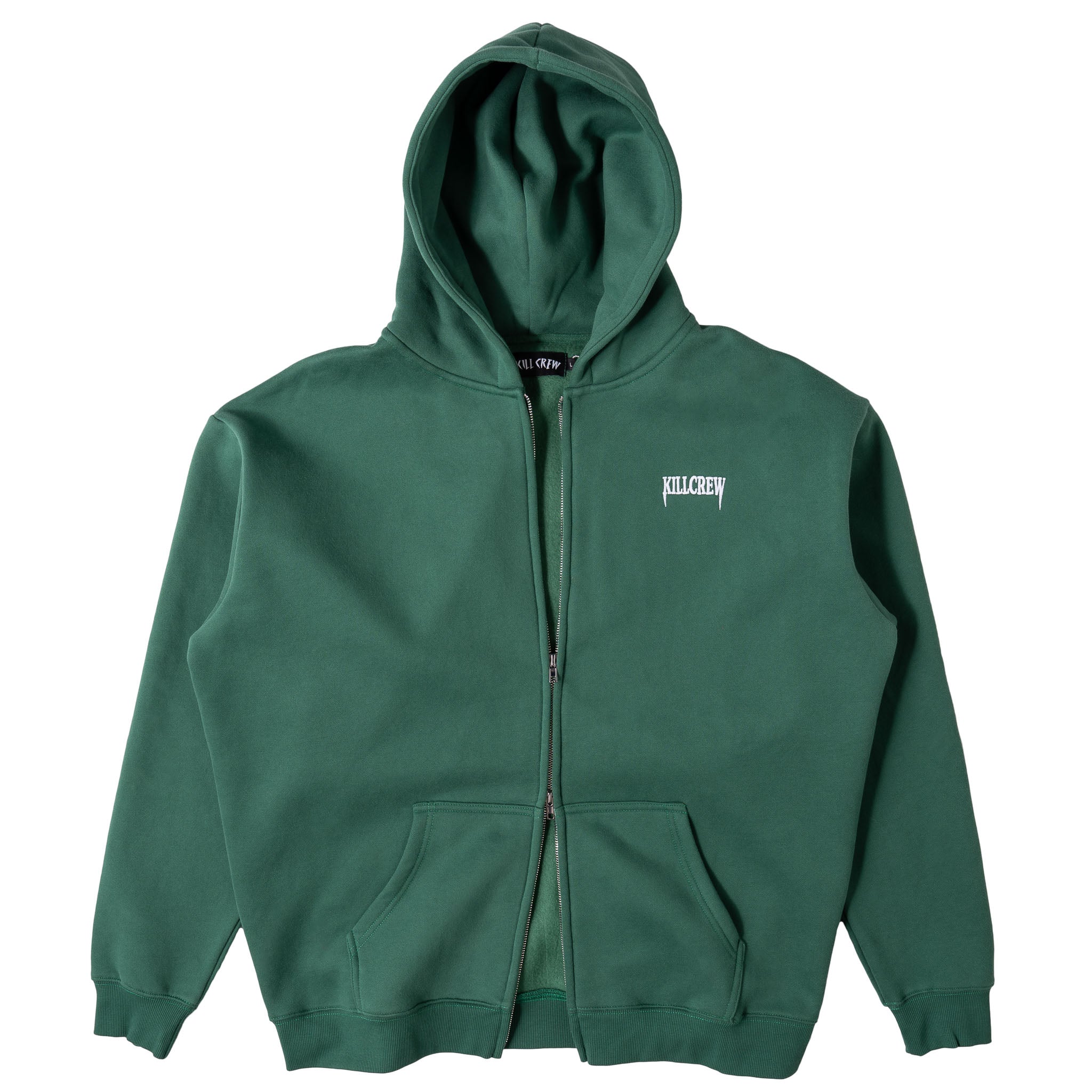 OVERSIZED LUX SIMPLE ZIP UP - GREEN