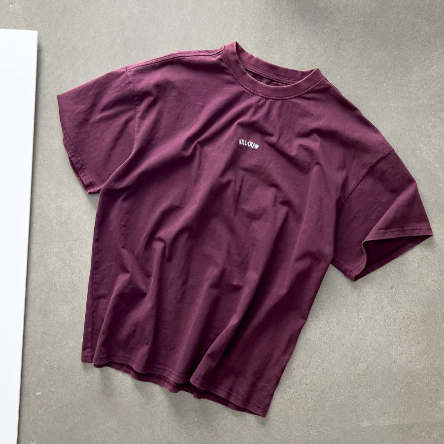 OVERSIZED LUX SIMPLE T-SHIRT - BURGUNDY