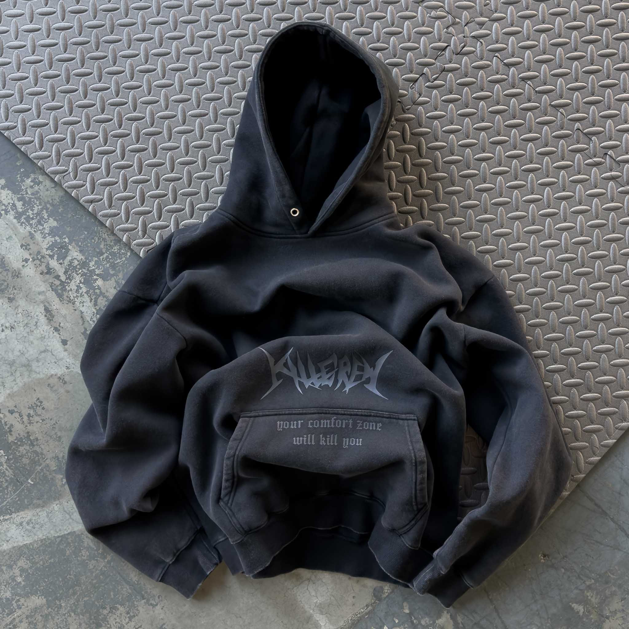 OVERSIZED LUX COMFORT ZONE HOODIE - BLACKOUT