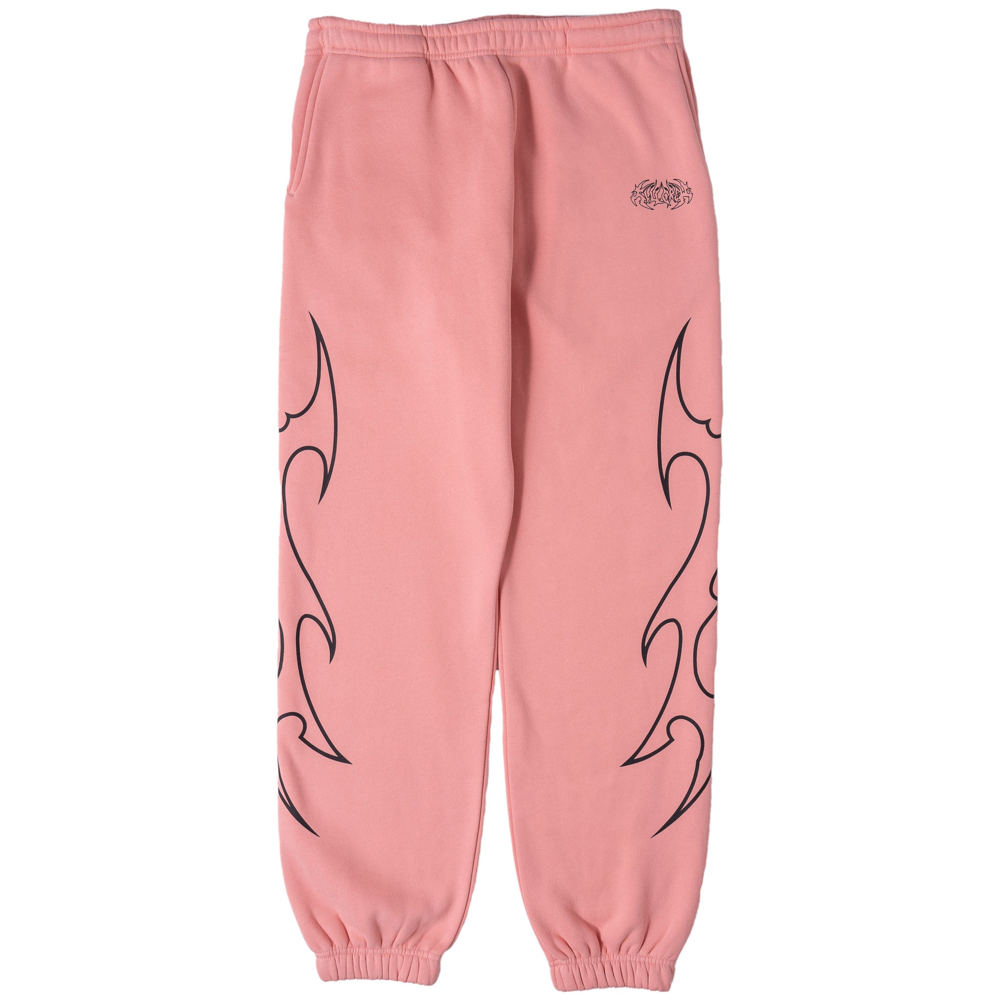 OVERSIZED LUX TRIBAL SWEATPANTS - PINK / BLACK